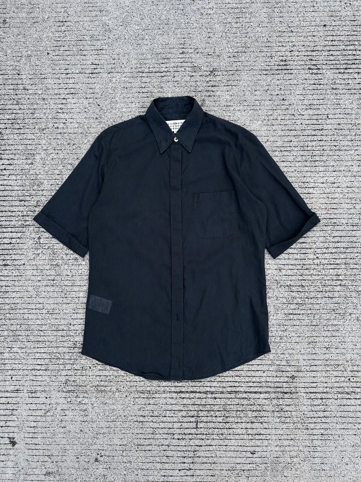 Maison Margiela SS13 Dark Navy Linen Shirts