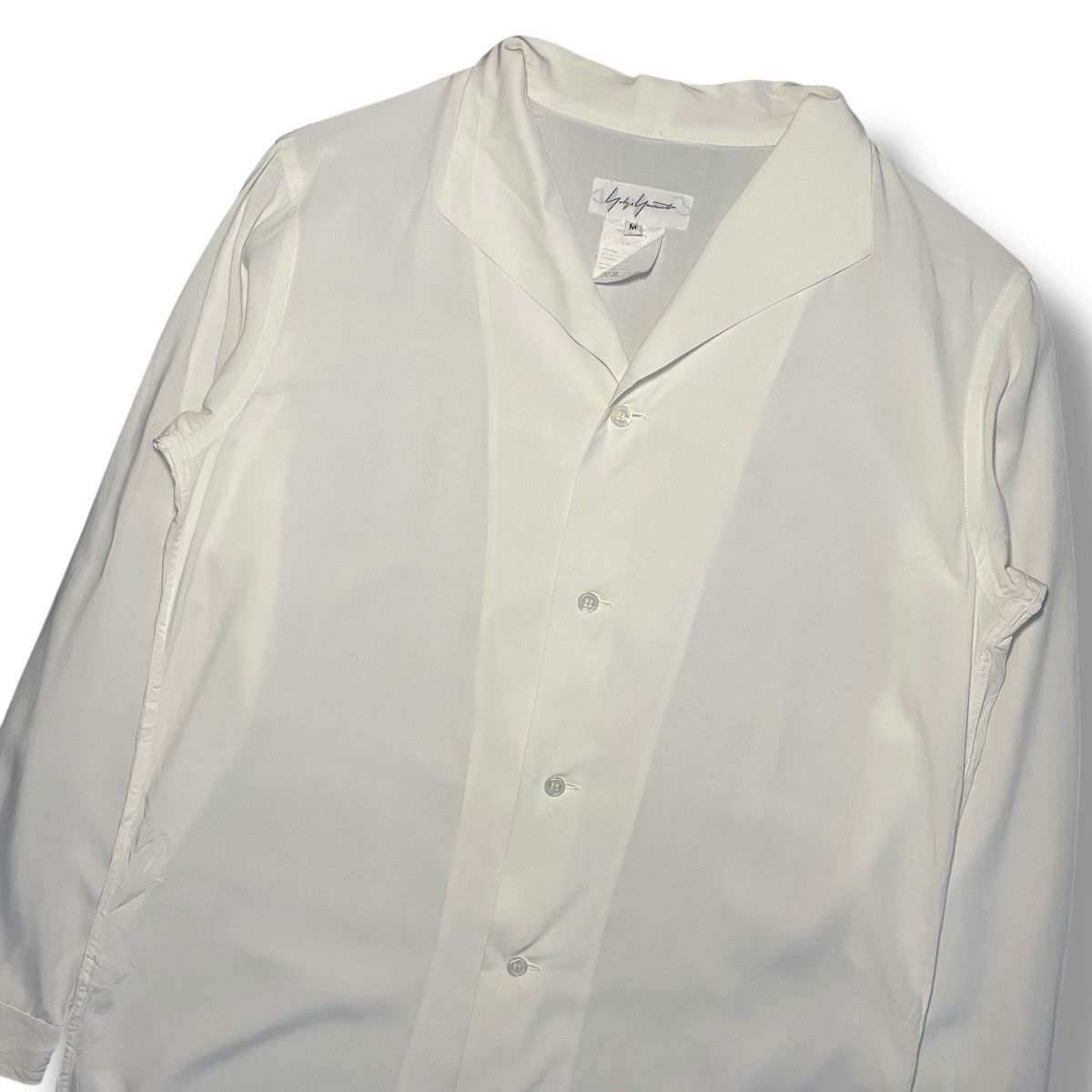Yohji Yamamoto ARCHIVE Yohji Yamamoto 80s/90s White Viscose Button-up Shirt Size US M / EU 48-50 / 2 - 2 Thumbnail