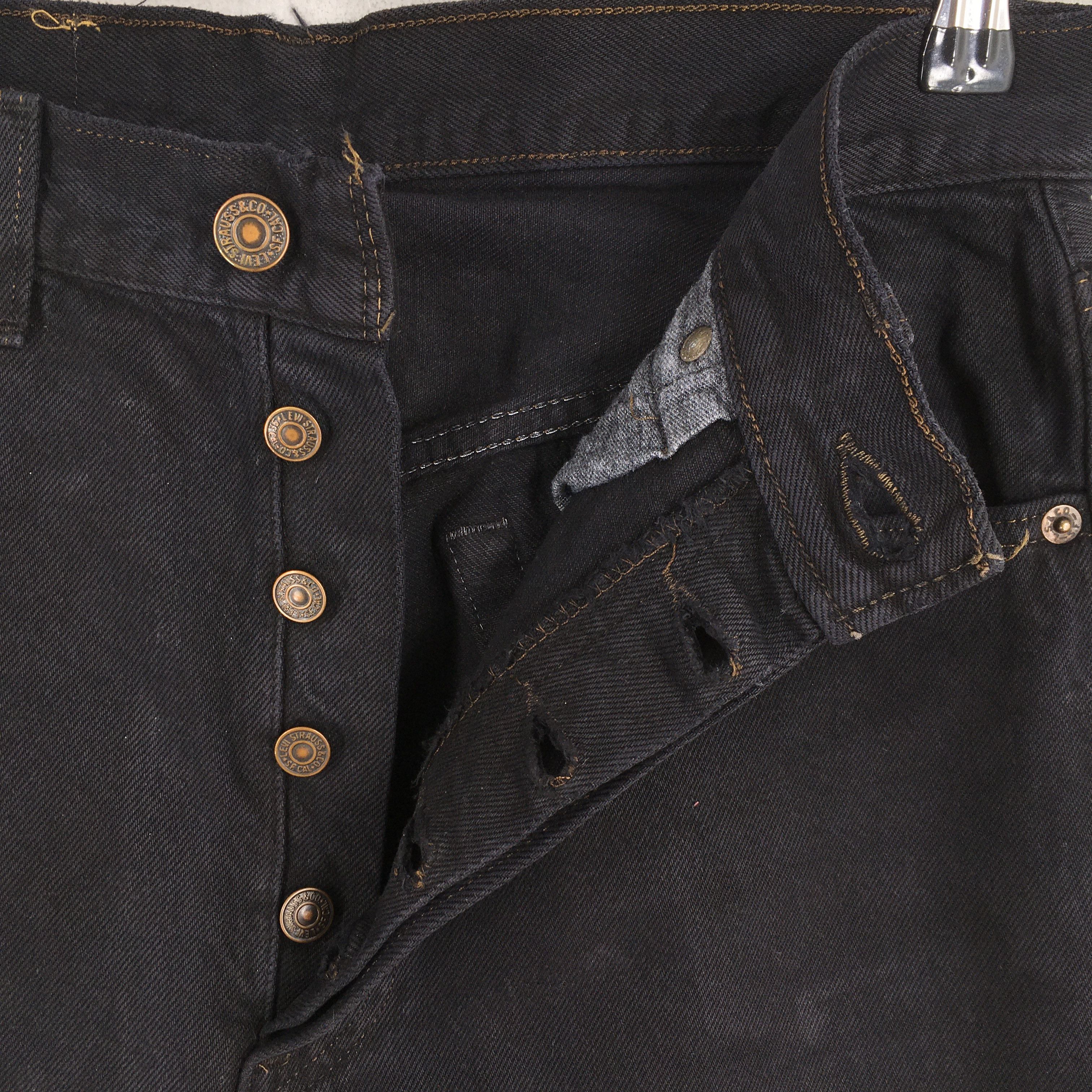 Levi's Size 30x30.5 Vintage 90s Levi's 501 Black Jeans S1167 Size US 30 / EU 46 - 6 Thumbnail
