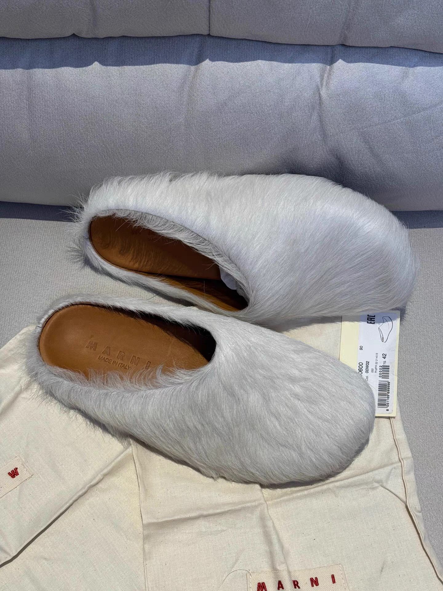 Marni Marni Pony Hair Slides K6 Size US 9 / EU 42 - 2 Thumbnail