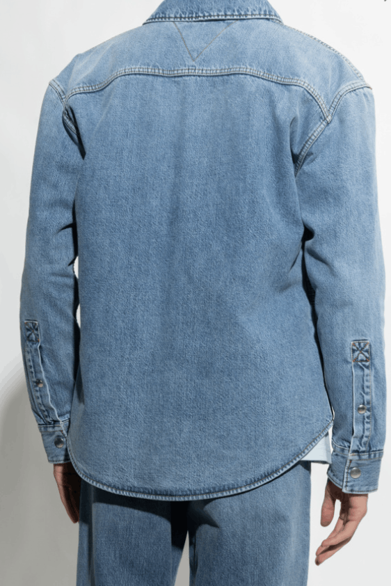 Bottega Veneta o1loc1c0825 754704 Vintage Medium Indigo Denim Shirt in Blue Size US S / EU 44-46 / 1 - 4 Thumbnail