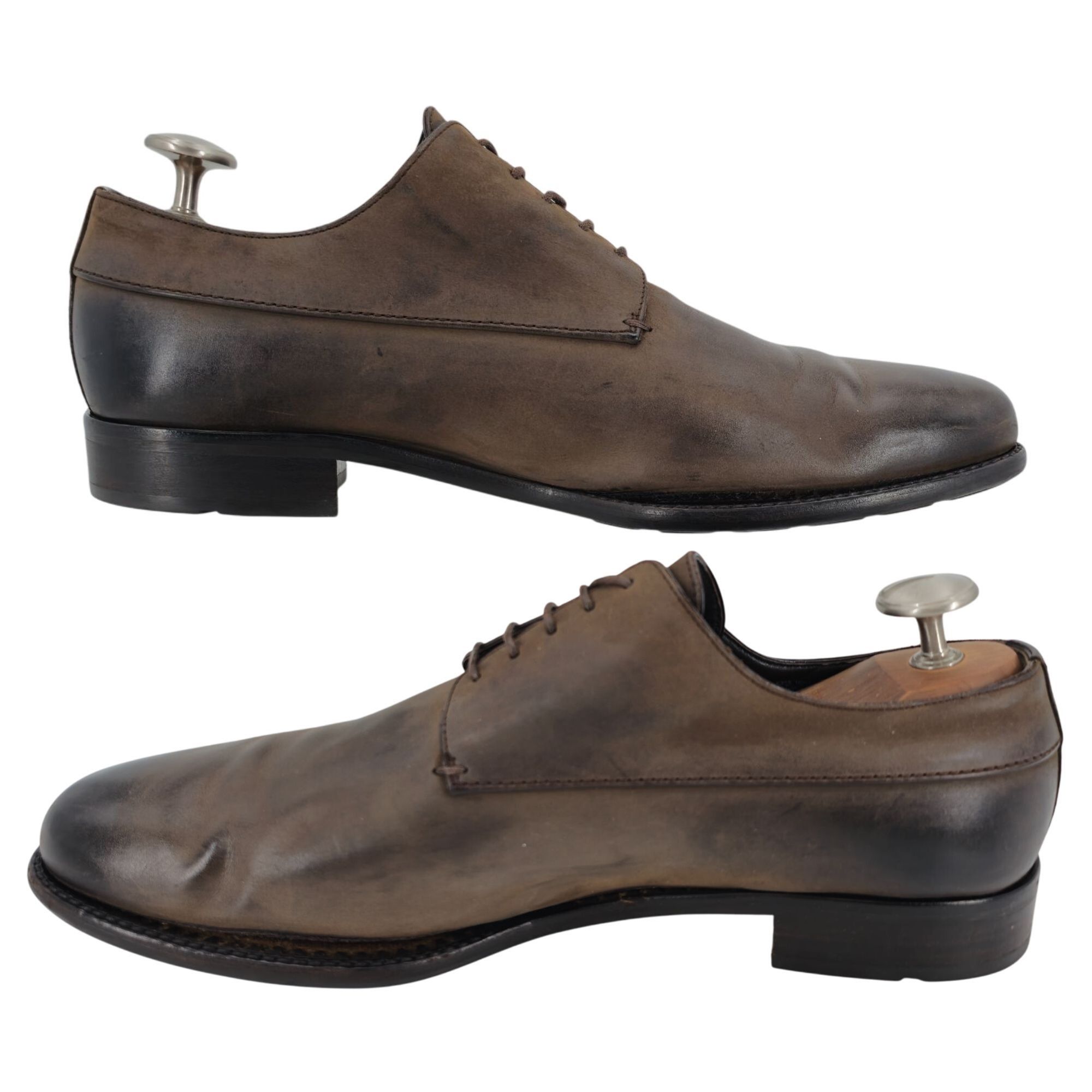Bally Bally Switzerland Burnished Brown Leather Dress Shoes Men 12 Size US 12 / EU 45 - 8 Thumbnail
