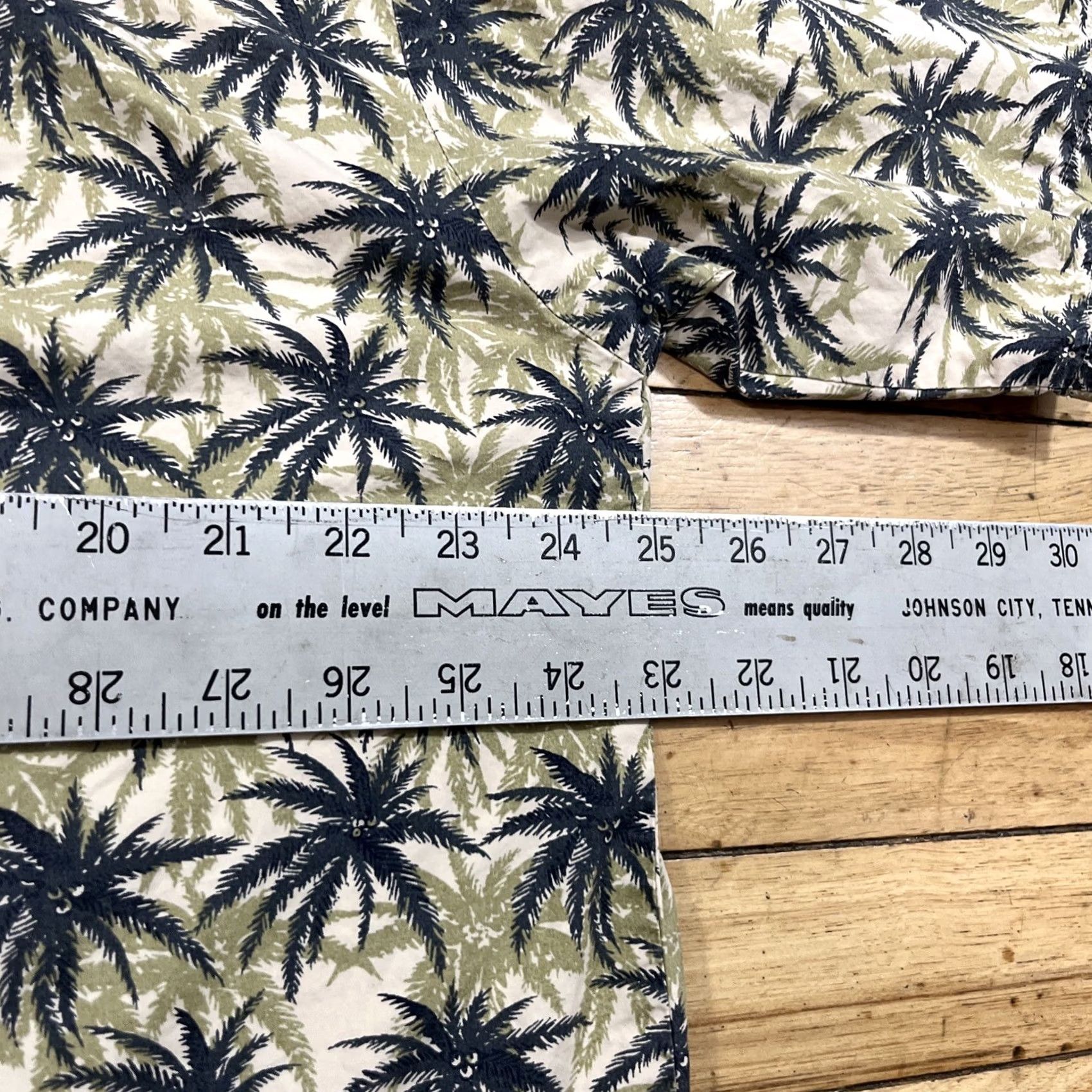 Vintage COOKE STREET HONOLULU Hawaiian Shirt Men L Green Palm Tree Island Aloha 50" Button-Up Casual Short Sleeve Size US L / EU 52-54 / 3 - 7 Thumbnail