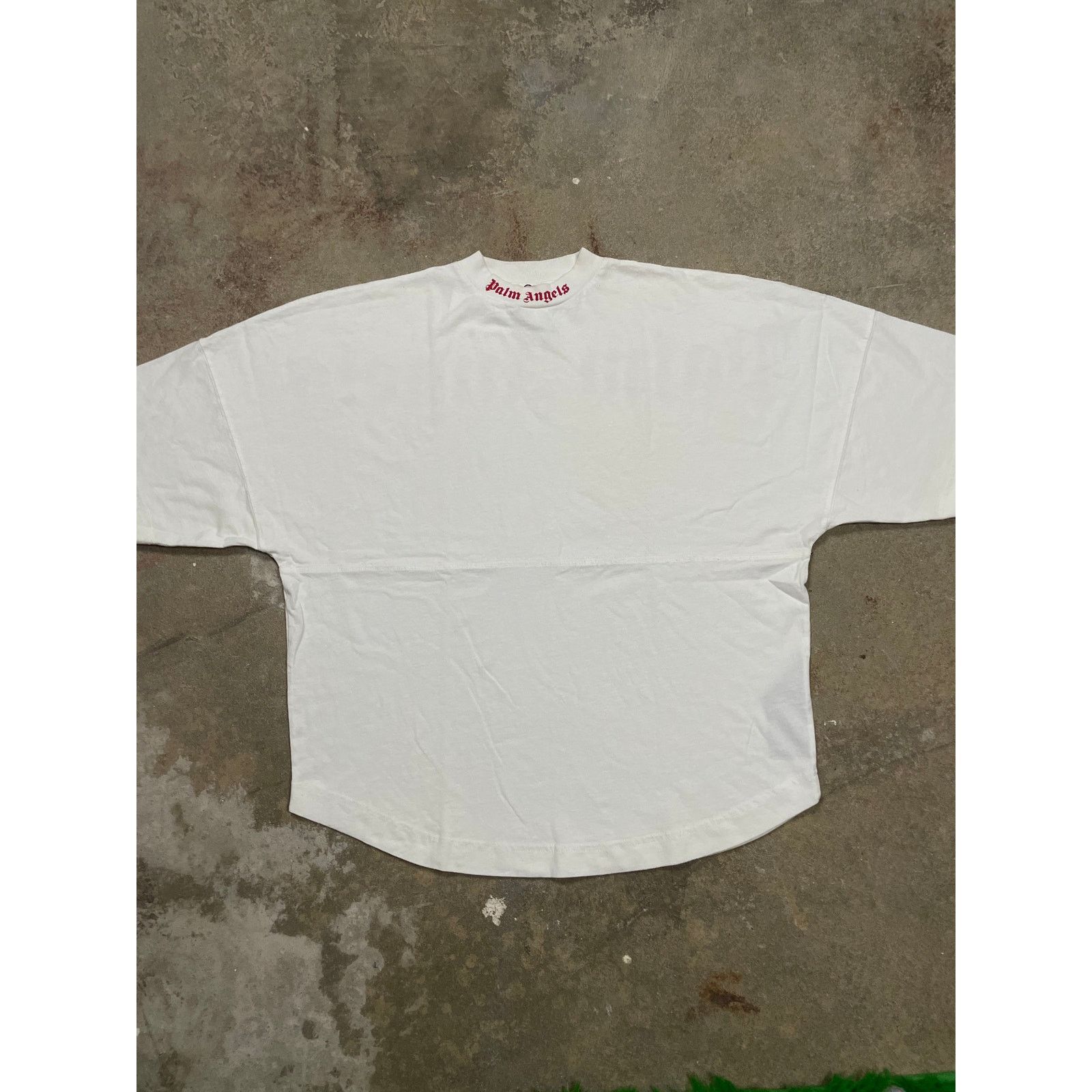 Palm Angels Palm Angels Neck Logo Tee White Used XXS Size US XXS / EU 40 - 1 Thumbnail