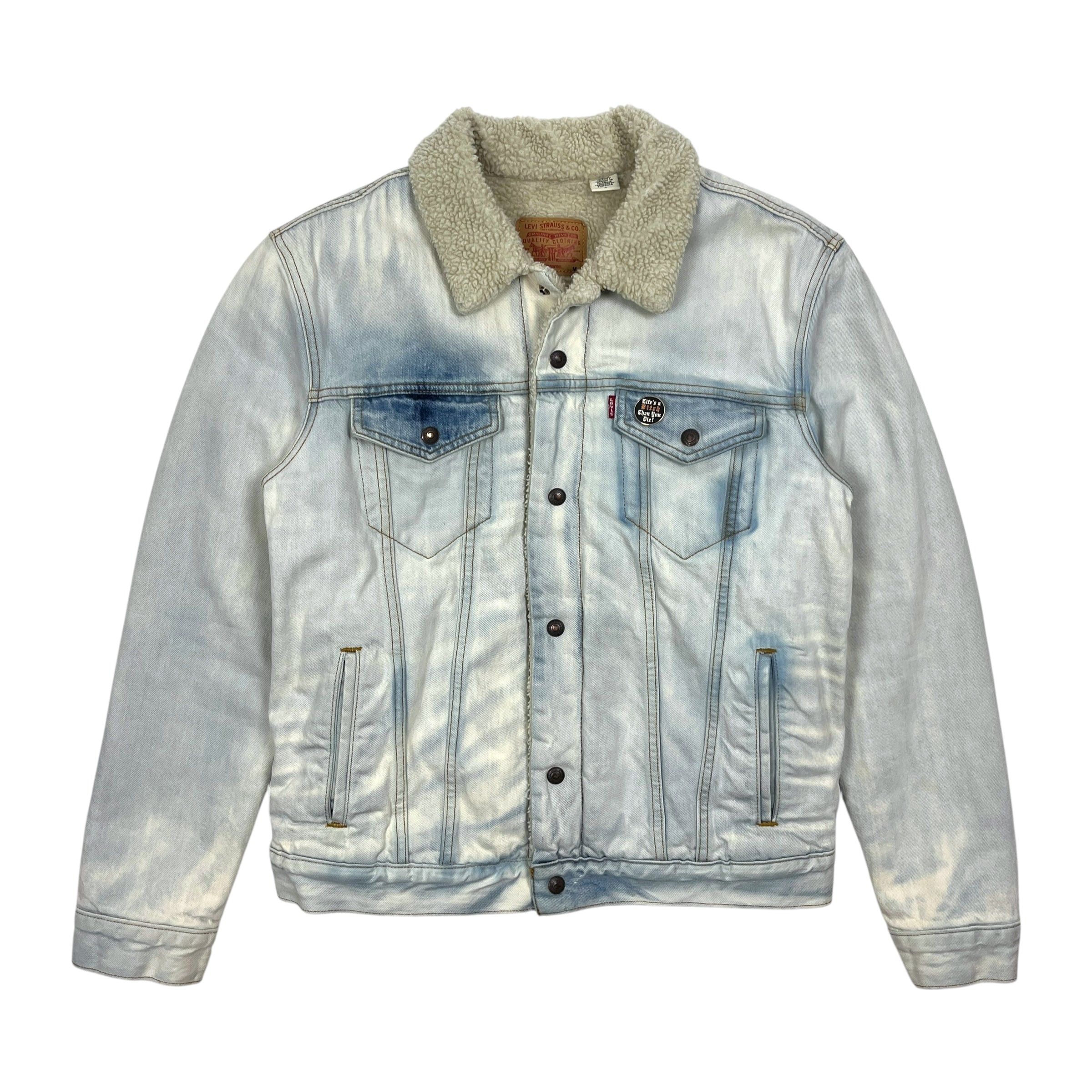 Supreme Supreme x Levi's Life's A B&*$% Sherpa Jean Jacket - Size M Size US M / EU 48-50 / 2 - 1 Thumbnail