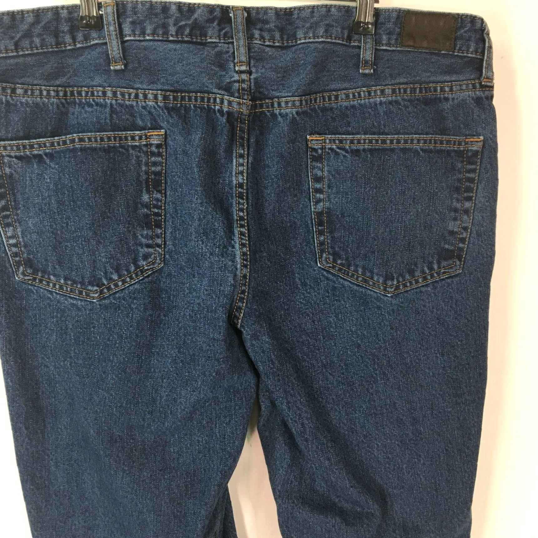 Lands' End LANDS' END Mens Jeans Main Point: Traditional Fit Low Rise Straight Blue Denim 40 Regular Inseam 30 Size US 40 / EU 56 - 3 Thumbnail