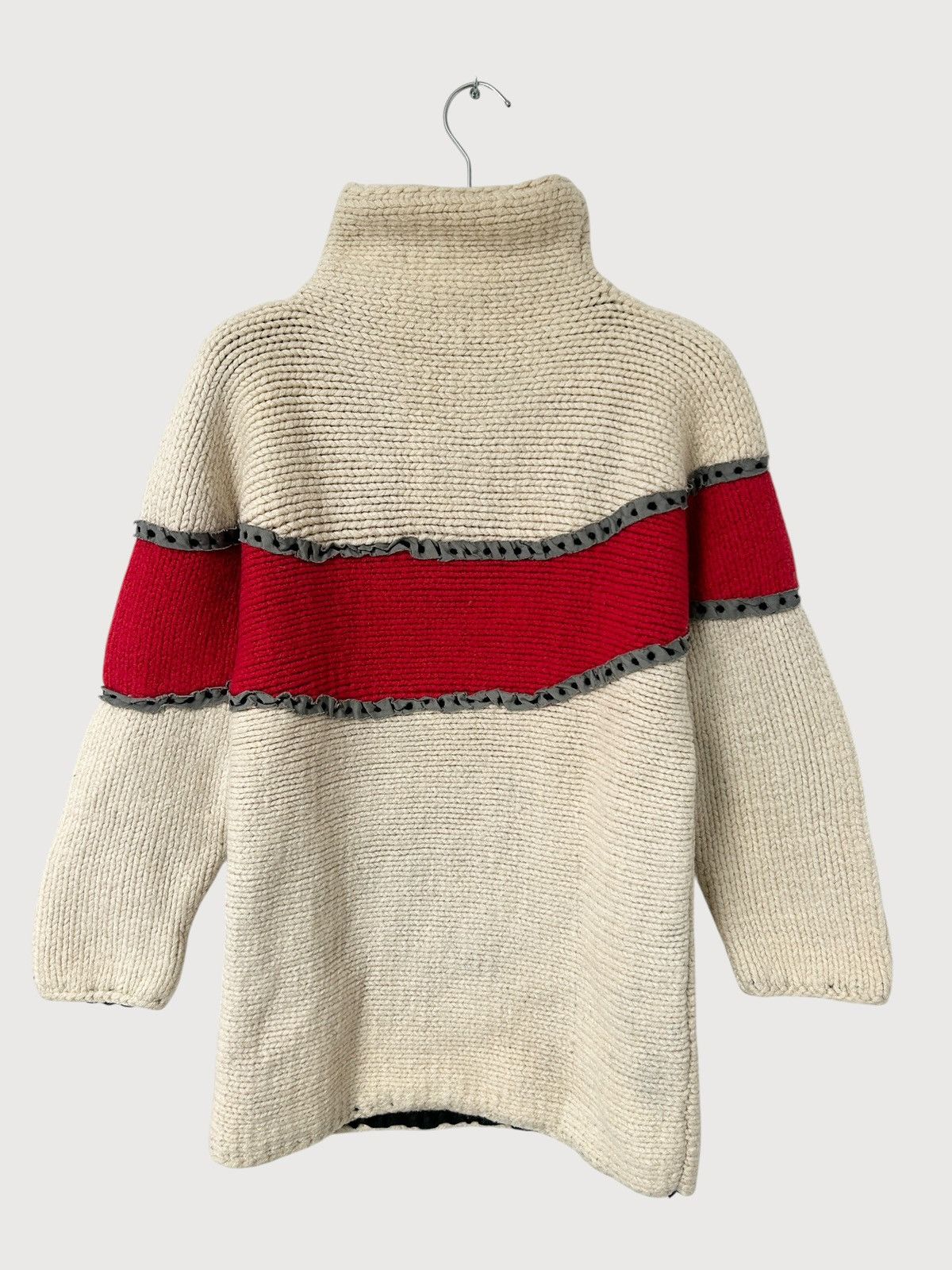 Prada Prada Heavyweight Wool Contrast Panel Turtleneck Knit Size M / US 6-8 / IT 42-44 - 1 Thumbnail
