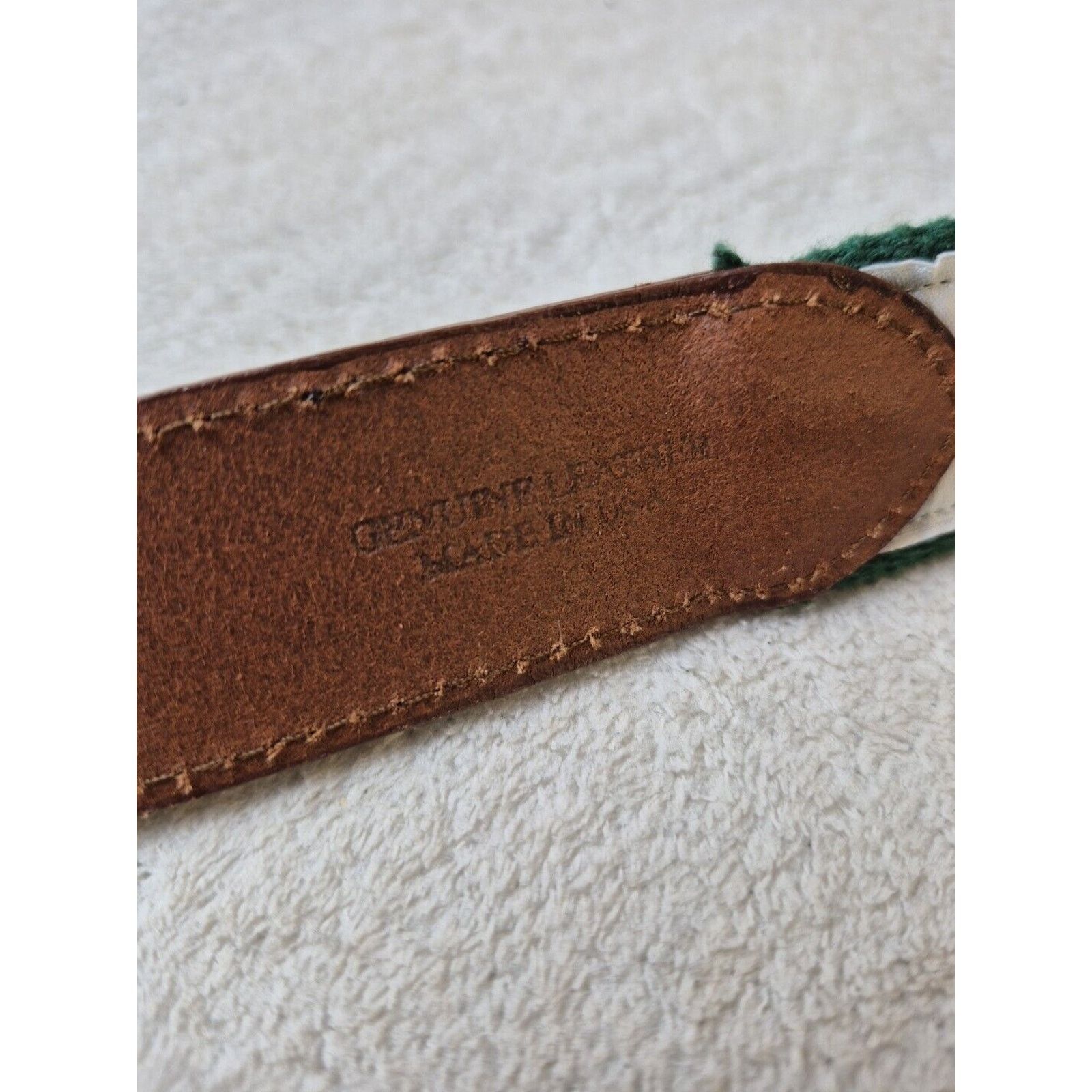 & Other Stories Reel Point Shelter Island Men's Belt Size 30 Green Alligator Size 30 - 9 Thumbnail
