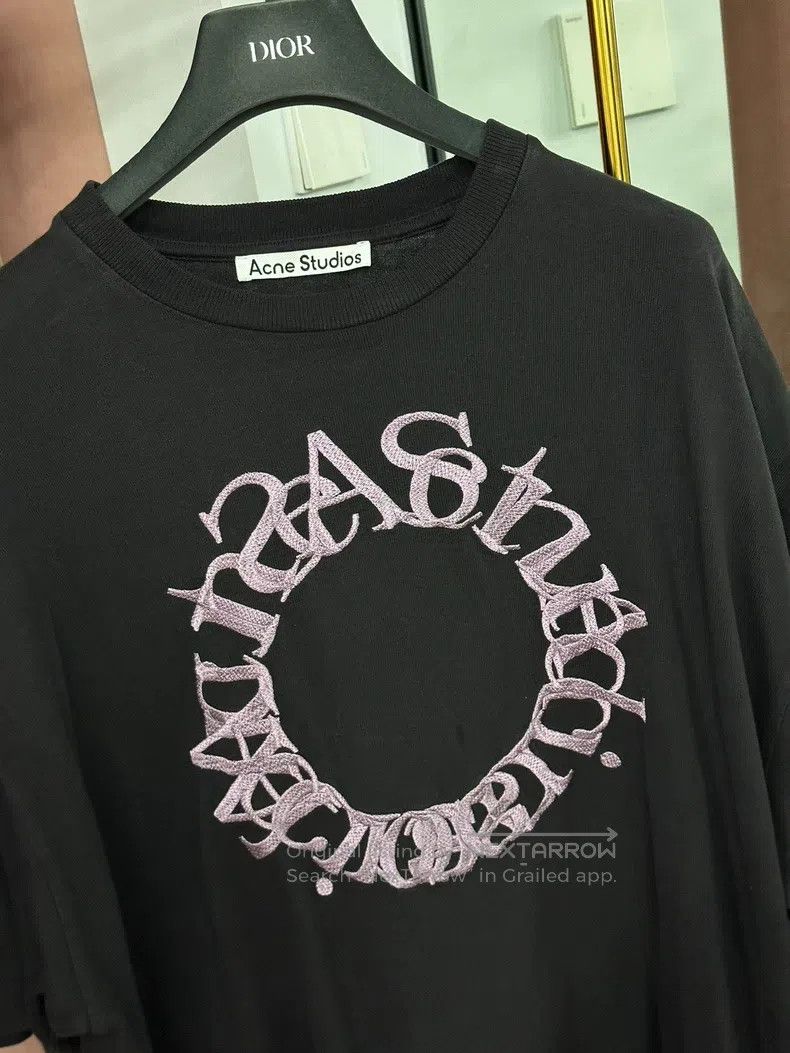 Acne Studios Acne Studios Purple Letter Short Sleeve T-Shirt Size US M / EU 48-50 / 2 - 2 Thumbnail