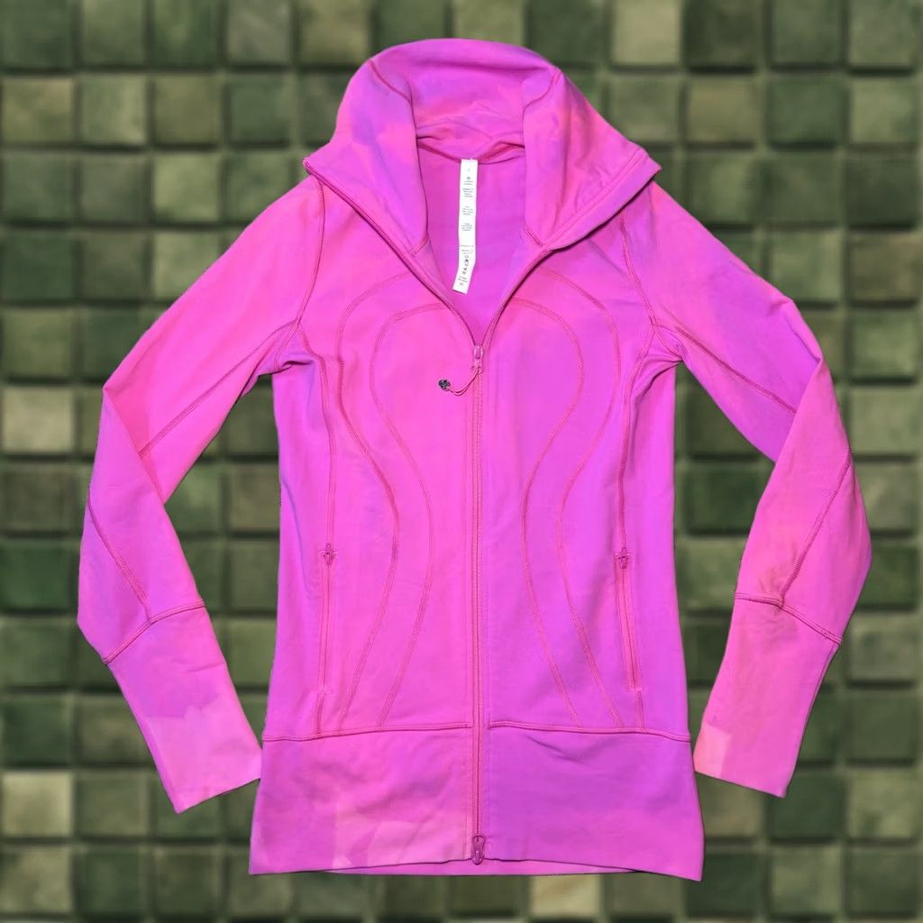 Lululemon Lululemon Jacket Womens 4 Pink Define Hot Full Zip Tie Dye Changing Thumbholes Size S / US 4 / IT 40 - 1 Thumbnail