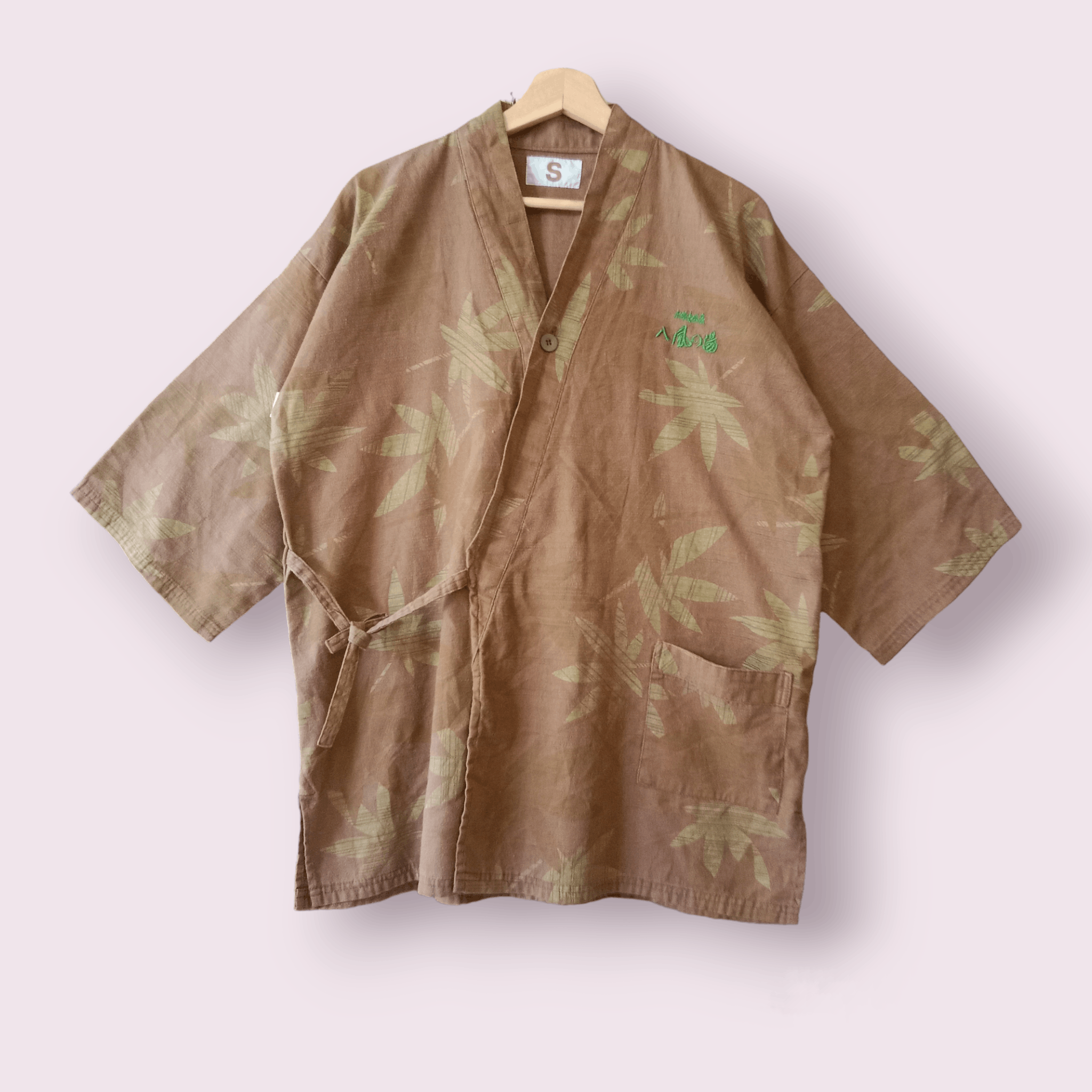 Japanese Brand Vintage Marijuana Printed Sanjuro kimono Jacket Size US M / EU 48-50 / 2 - 1 Thumbnail