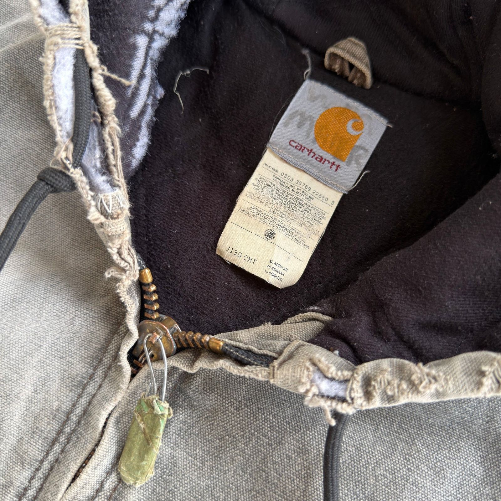 Carhartt × Vintage Carhartt J130 CHT Brown hooded work wear jacket Size US XL / EU 56 / 4 - 5 Thumbnail