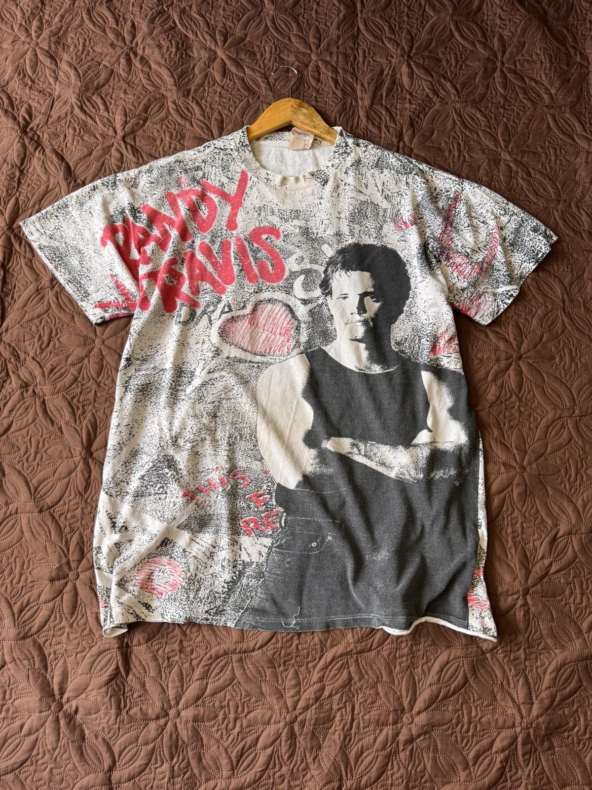 Band Tees vintage 1990s Randy Travis all-over print (AOP) Size US XXL / EU 58 / 5 - 1 Thumbnail