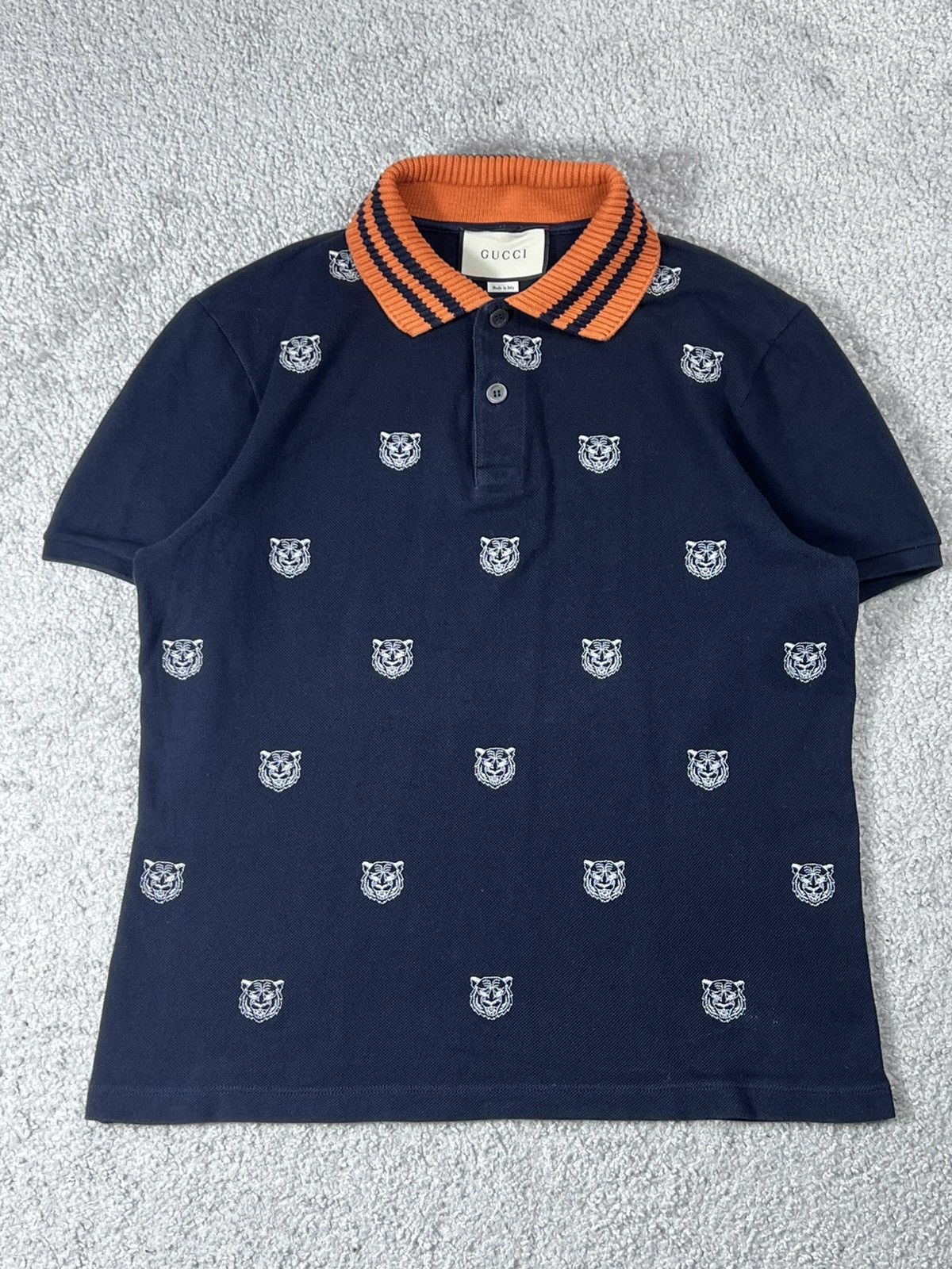 Gucci Monogram Tigers Logo Polo