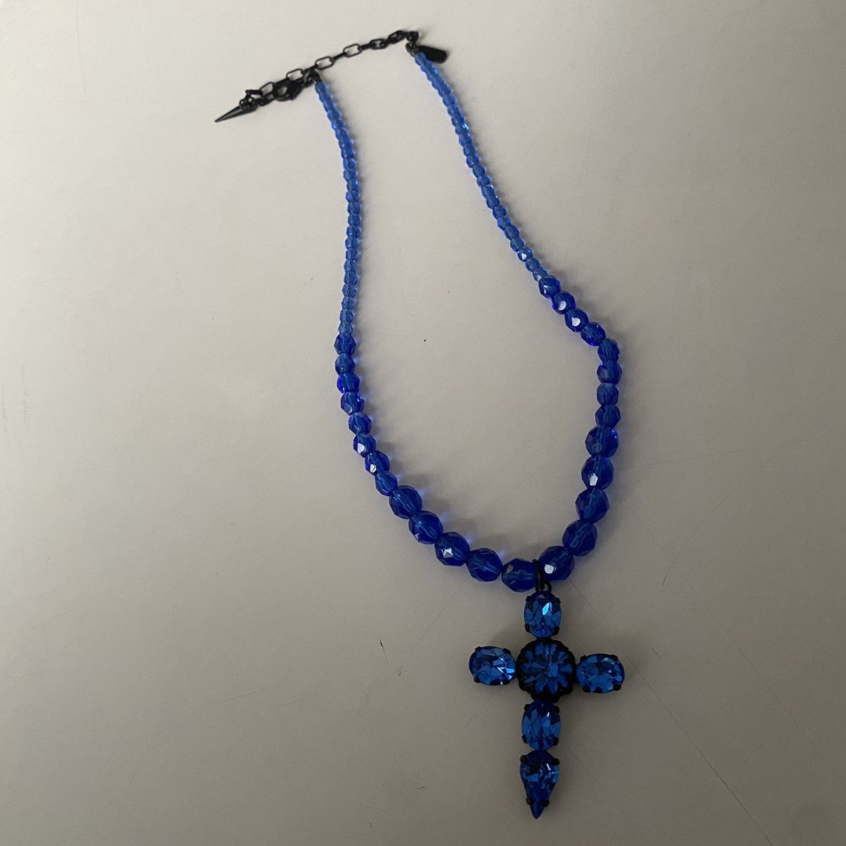 Jean Paul Gaultier 90s Jean Paul Gaultier cross beaded crystal 