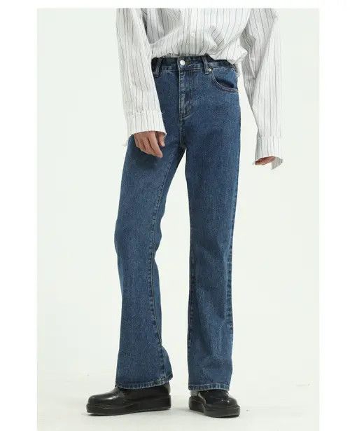 Other Dark blue washed non-stretch bootcut jeans Size US 32 / EU 48 - 7 Thumbnail
