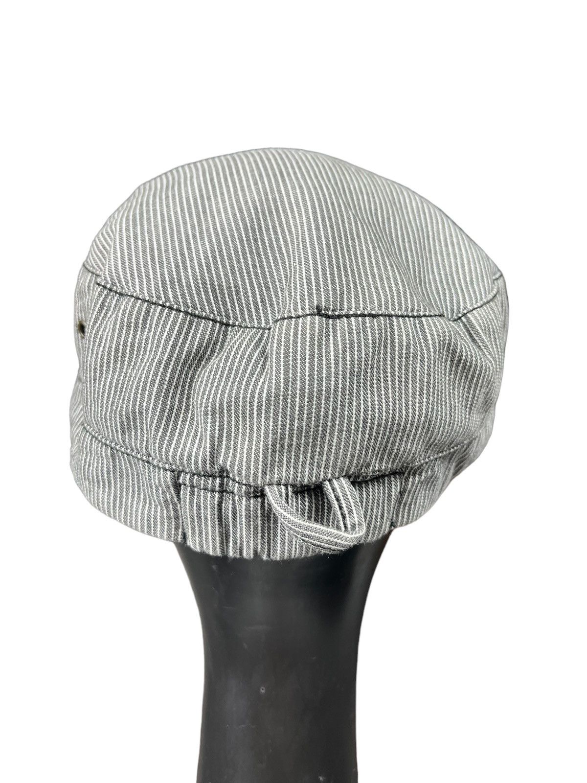 Garment Reproduction of Workers × Japanese Brand Back Number Hickory Stripes Japanese Workwear Streetwear Cap Size ONE SIZE - 5 Thumbnail