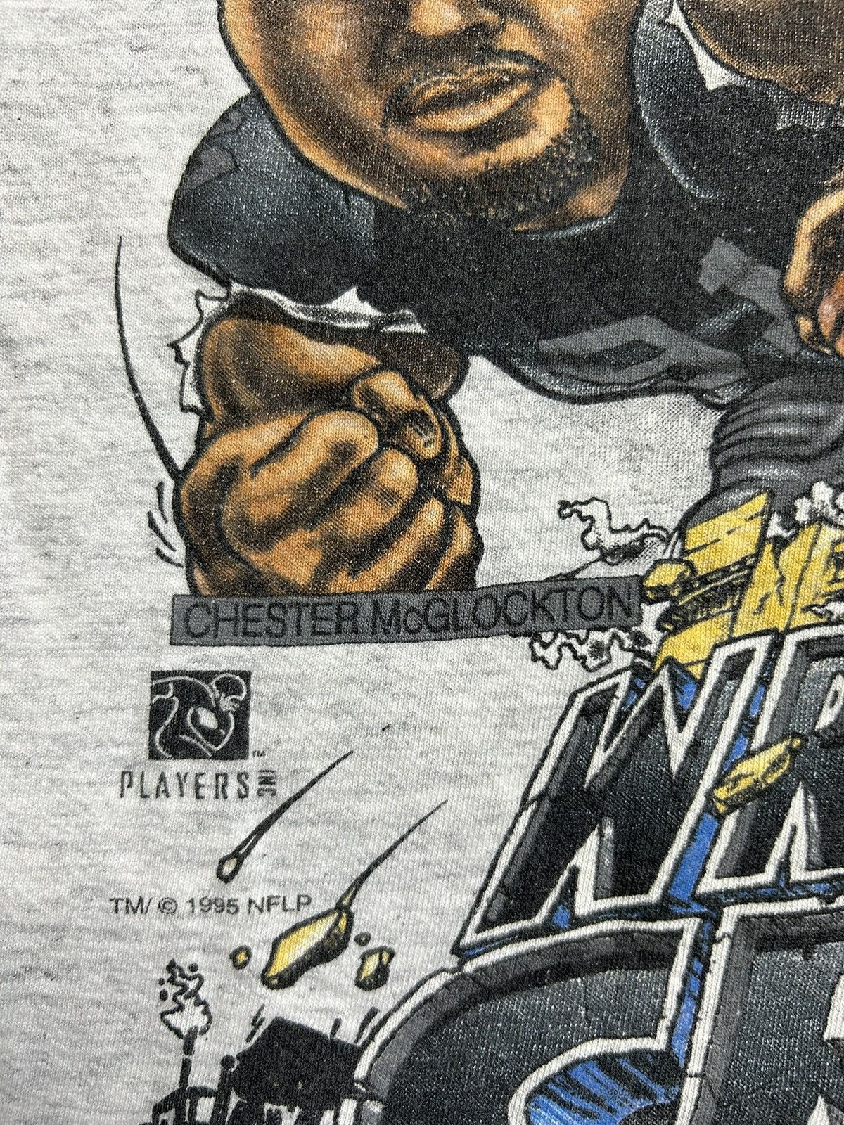 Vintage Vintage 90s Oakland Raiders Wrecking Crew Tee Caricature Size US XL / EU 56 / 4 - 3 Thumbnail