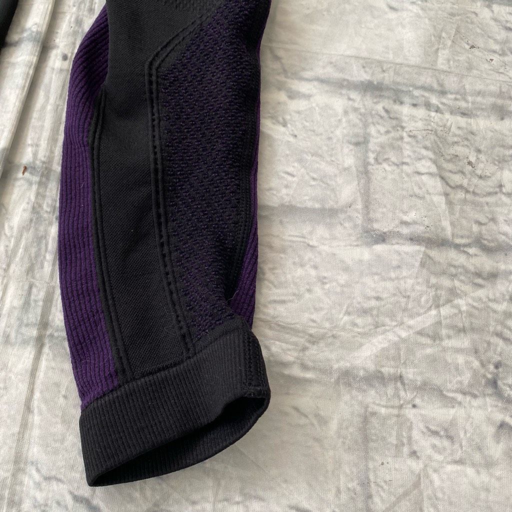 Other Fabletics Demi Lovato & 90 degrees women XS pull on fitted leggings black purple Size 26" / US 2 / IT 38 - 6 Thumbnail