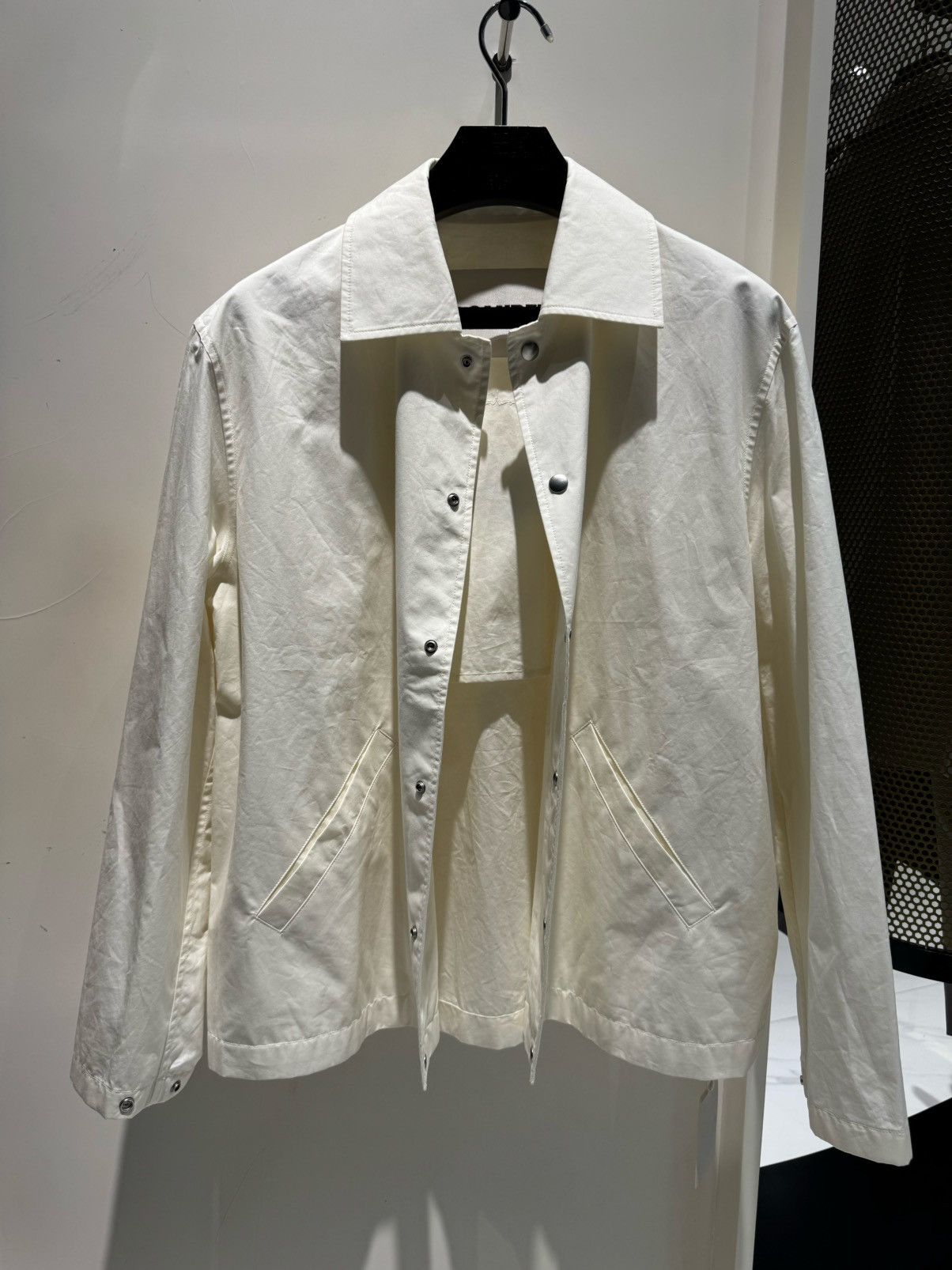 Jil Sander NWT Back Logo Coach Jacket - WHITE, 48 Size US M / EU 48-50 / 2 - 1 Thumbnail