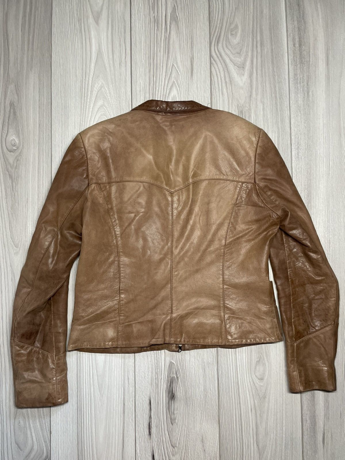 Iris von Arnim Vintage 90s Iris Von Arnim genuine leather biker jacket Size M / US 6-8 / IT 42-44 - 4 Thumbnail