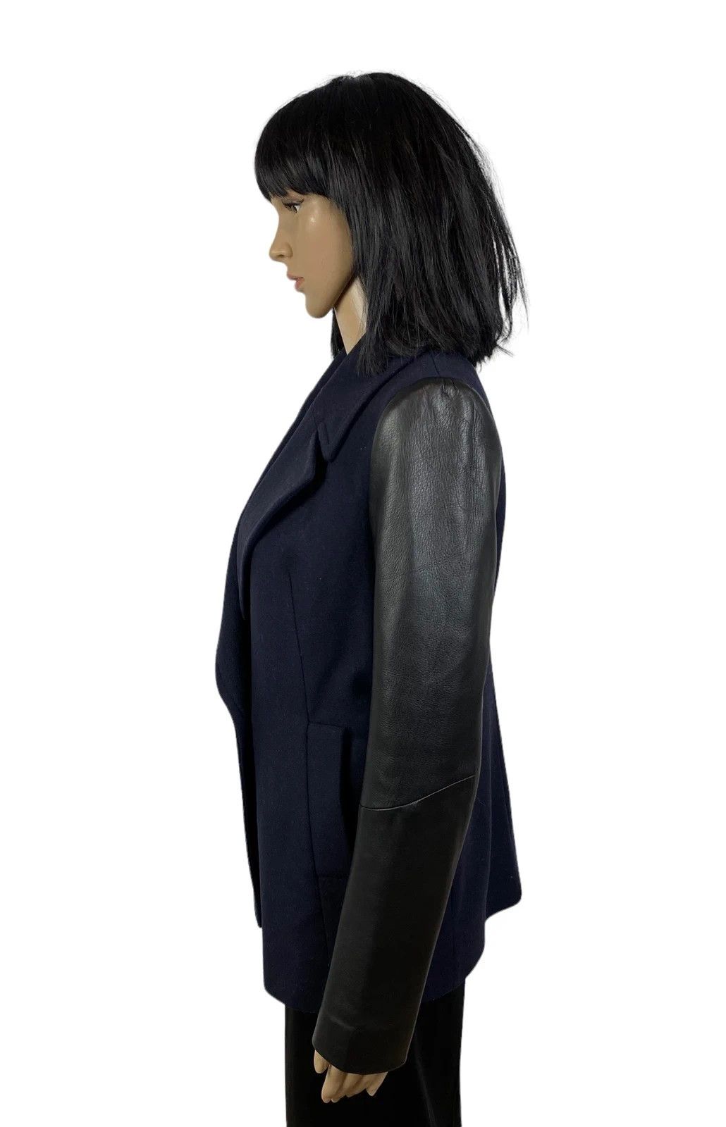 Reiss Reiss Fante Wool Coat Genuine Leather Sleeves size S Size S / US 4 / IT 40 - 4 Thumbnail