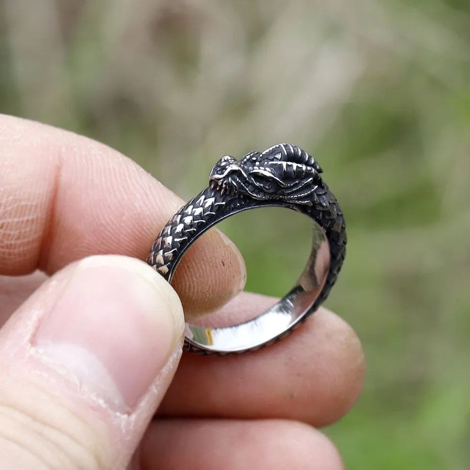 Jewelry × Vintage Retro Goth Dragon Ring Size ONE SIZE - 4 Thumbnail