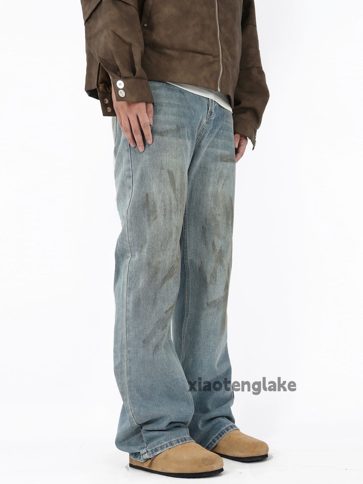 Jean × Vintage washed faded cleanfit stain grunge loose baggy jeans Size US 32 / EU 48 - 6 Thumbnail