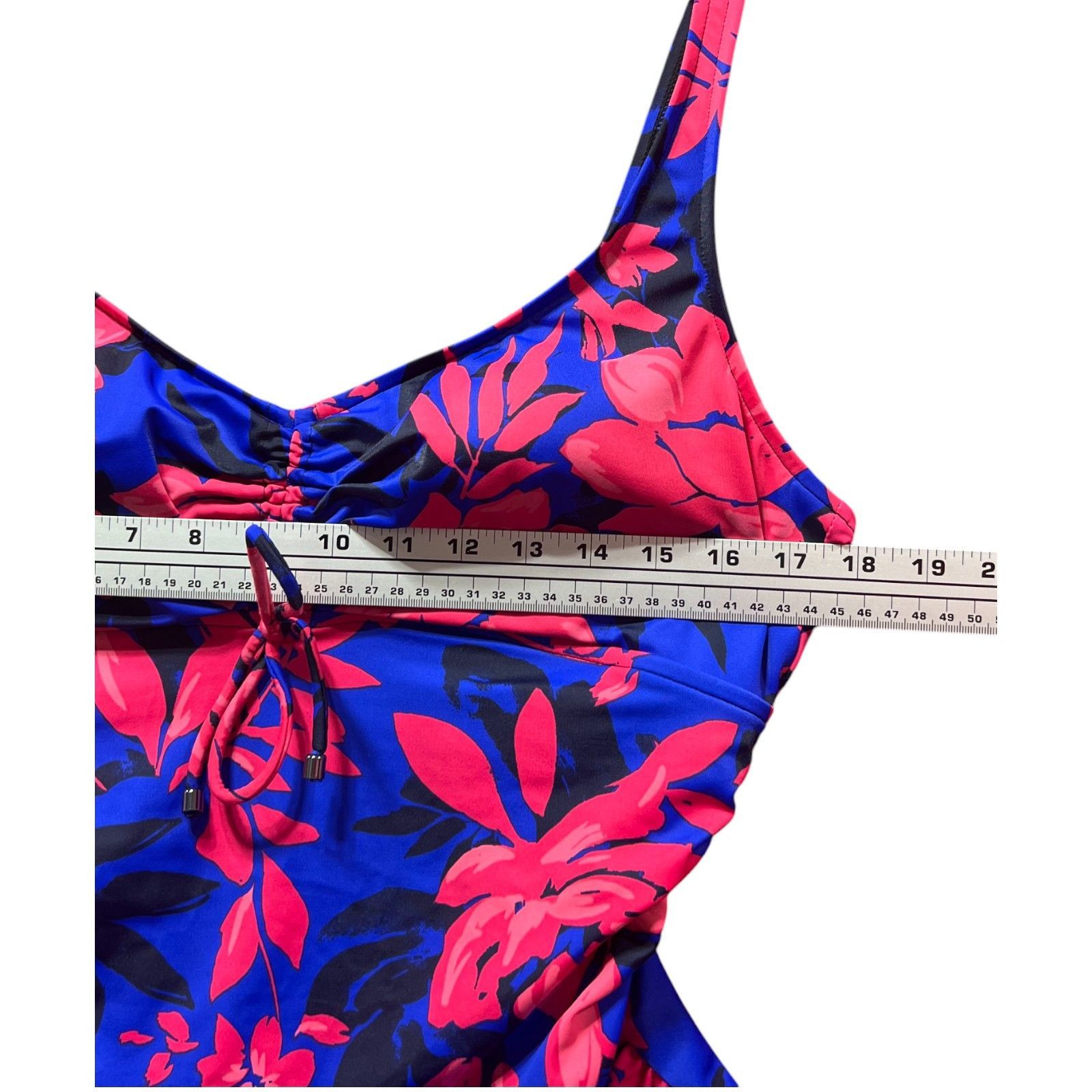 Other Aqua Green - Women's UPF 50 Cinch -Front One Piece Swimsuit- Size ONE SIZE - 5 Thumbnail
