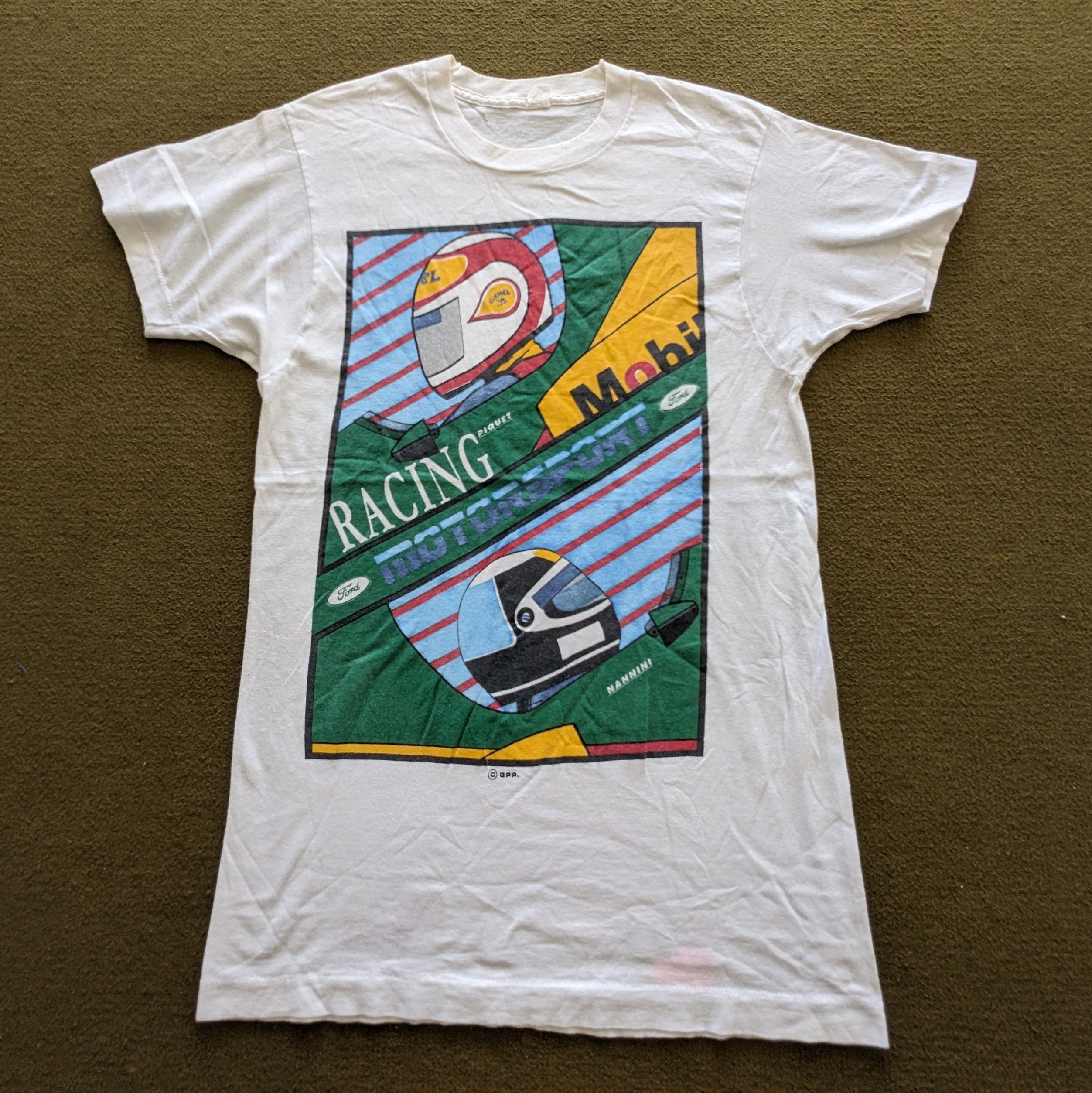 Vintage Vintage 90's FORD Racing Piquet Mobil F1 T-shirt Size US S / EU 44-46 / 1 - 1 Thumbnail