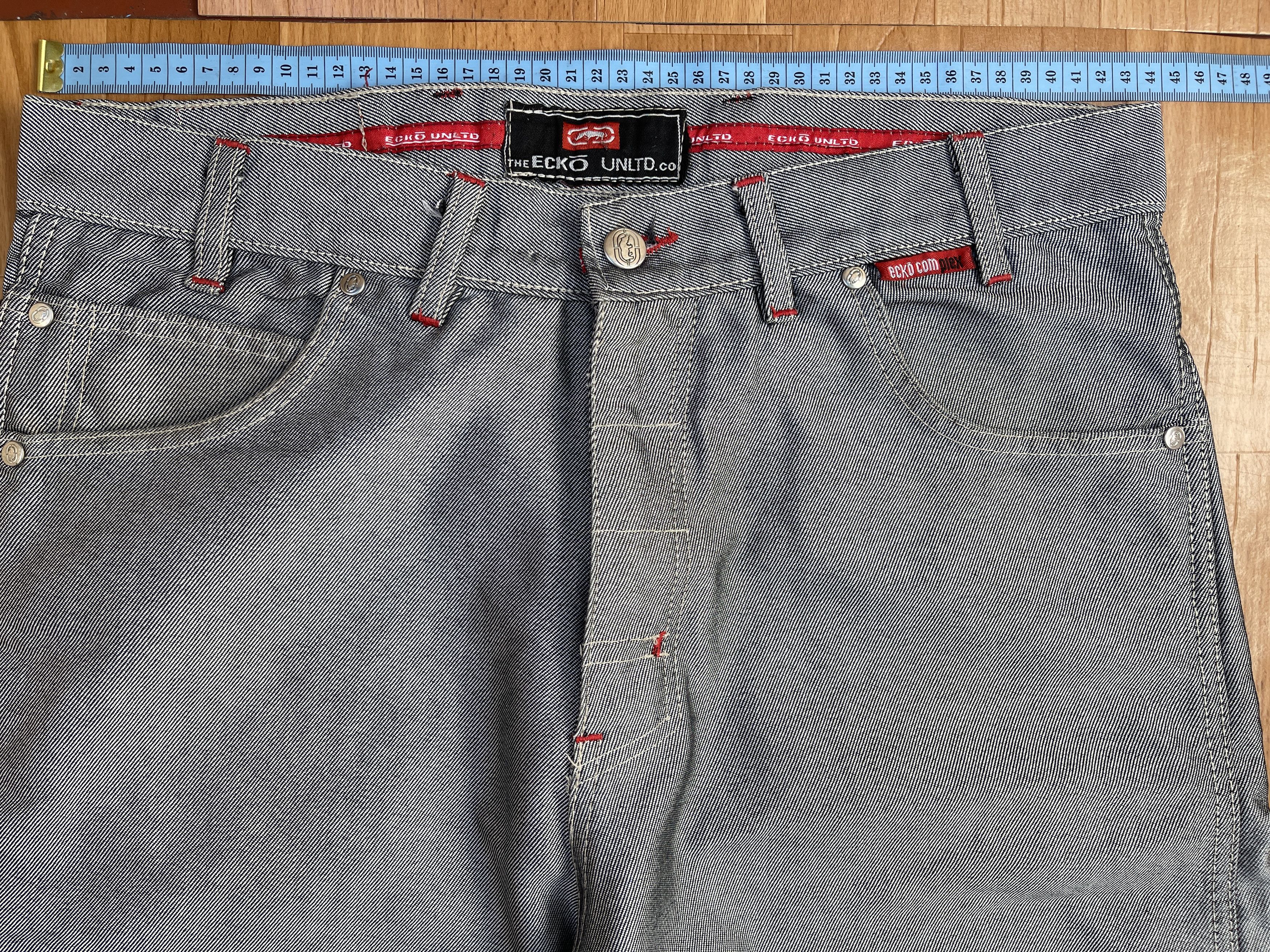 Ecko Unltd. Ecko Unltd jeans, shiny silver metallic vintage baggy Y2K 34 Size US 34 / EU 50 - 16 Thumbnail