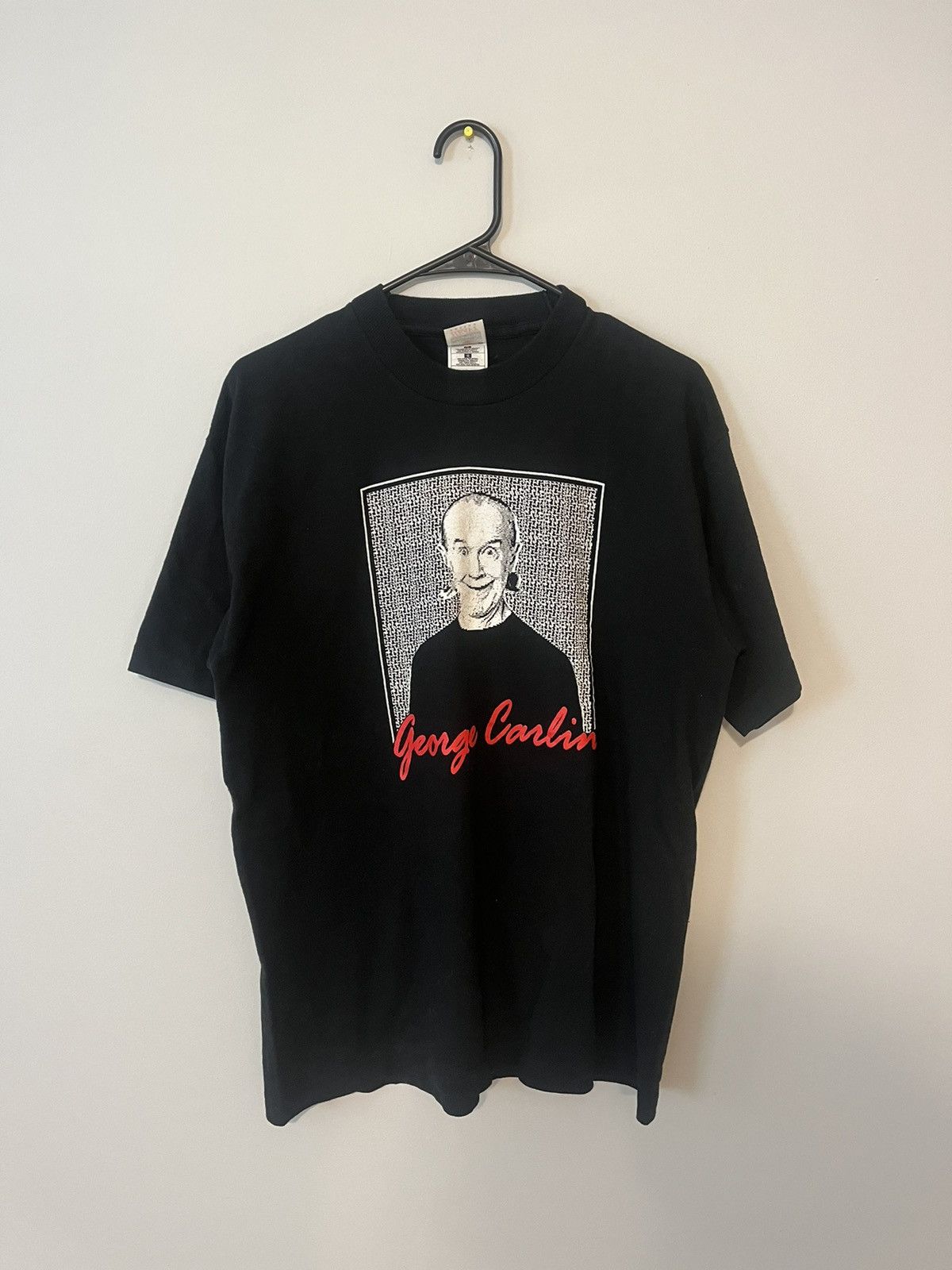 Vintage George Carlin Black Single Stitch T-Shirt Size Large Size US L / EU 52-54 / 3 - 1 Thumbnail