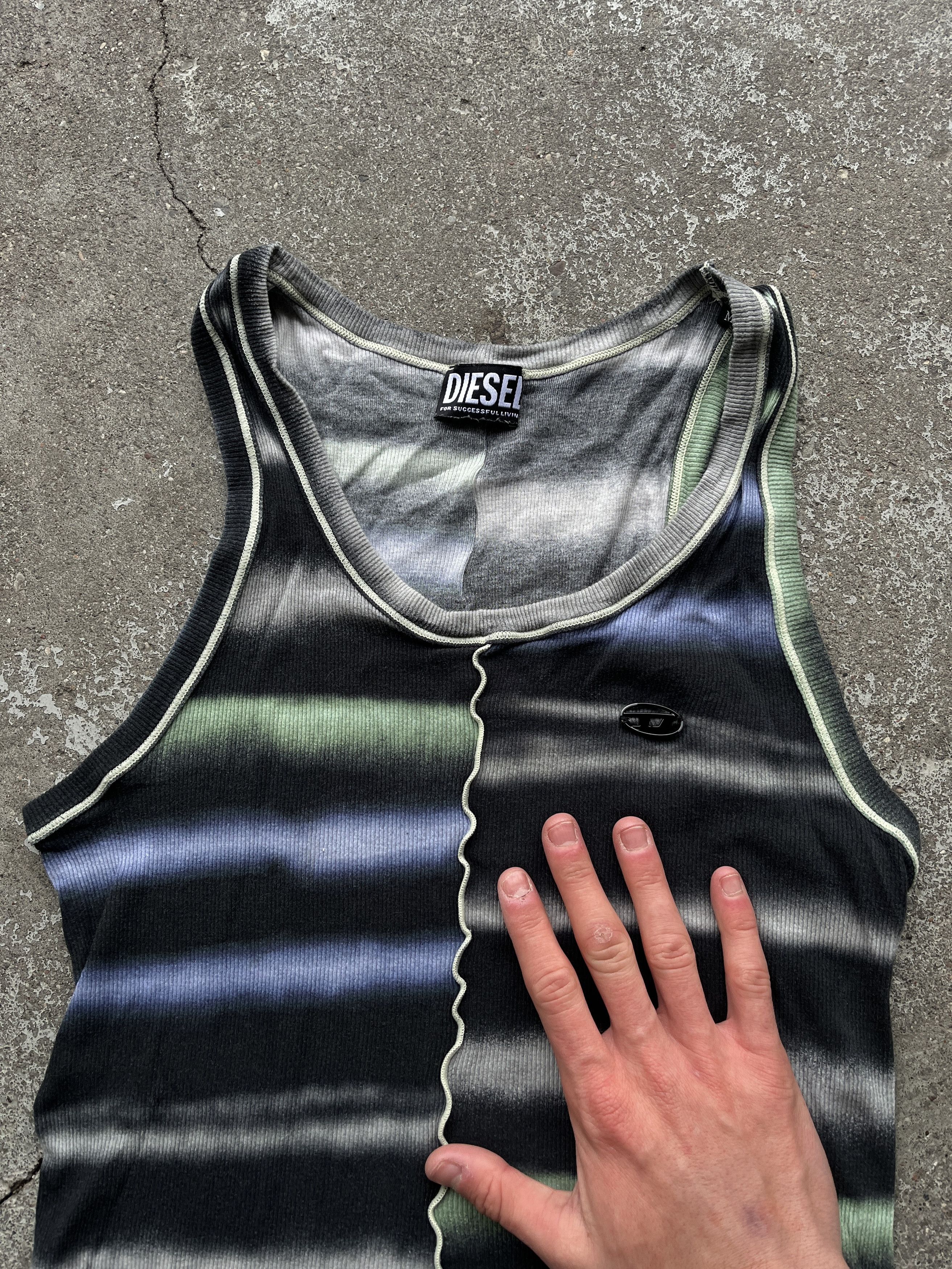 Diesel Diesel tie-dye dirty 90s tank top grunge Y2K Size US XS / EU 42 / 0 - 4 Thumbnail