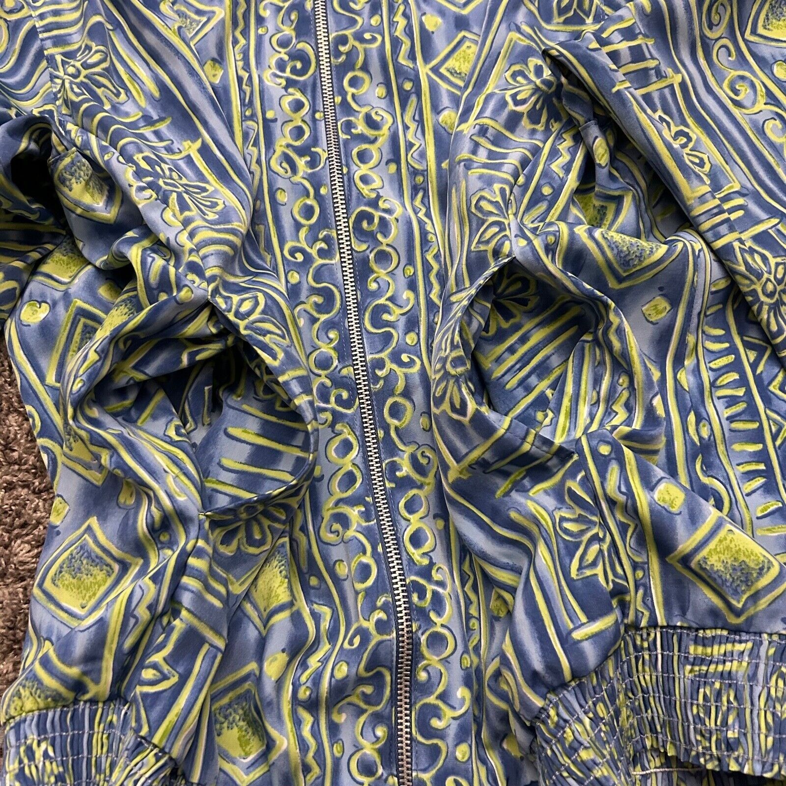 Vintage Vintage 80s Jacket Abstract Geometric Full Zip Womens Large Size L / US 10 / IT 46 - 5 Thumbnail