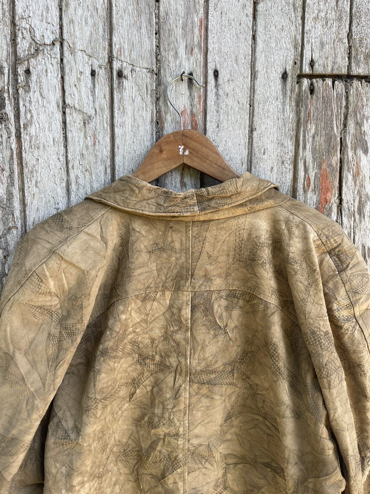 Designer Vintage Erta Mode Distressed Italian Leather Blazer Size US L / EU 52-54 / 3 - 6 Thumbnail