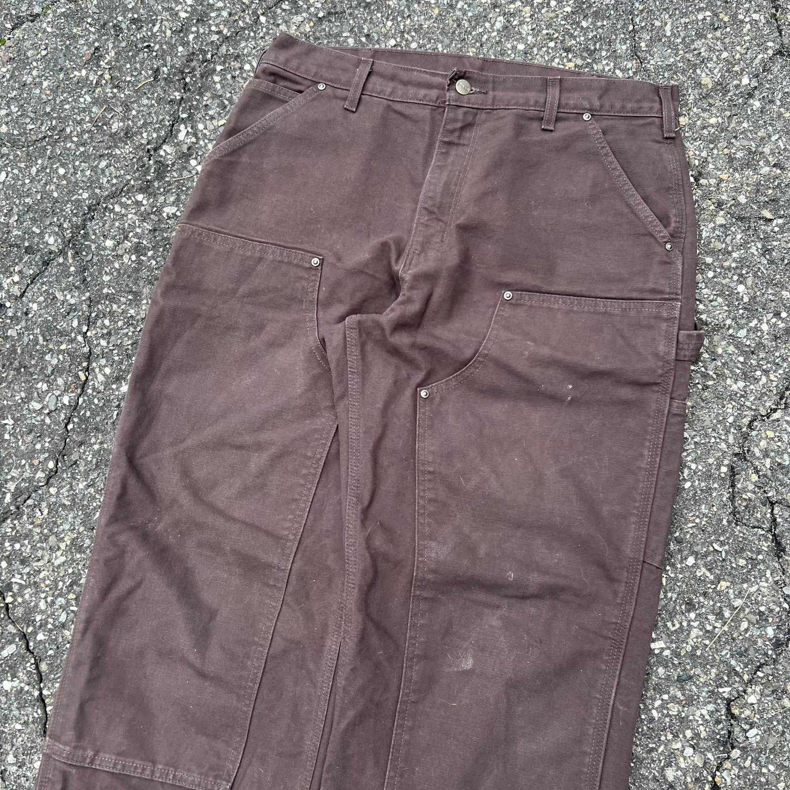 Carhartt × Vintage Vintage carhartt brown double knee work wear carpenter pants Size US 34 / EU 50 - 2 Thumbnail