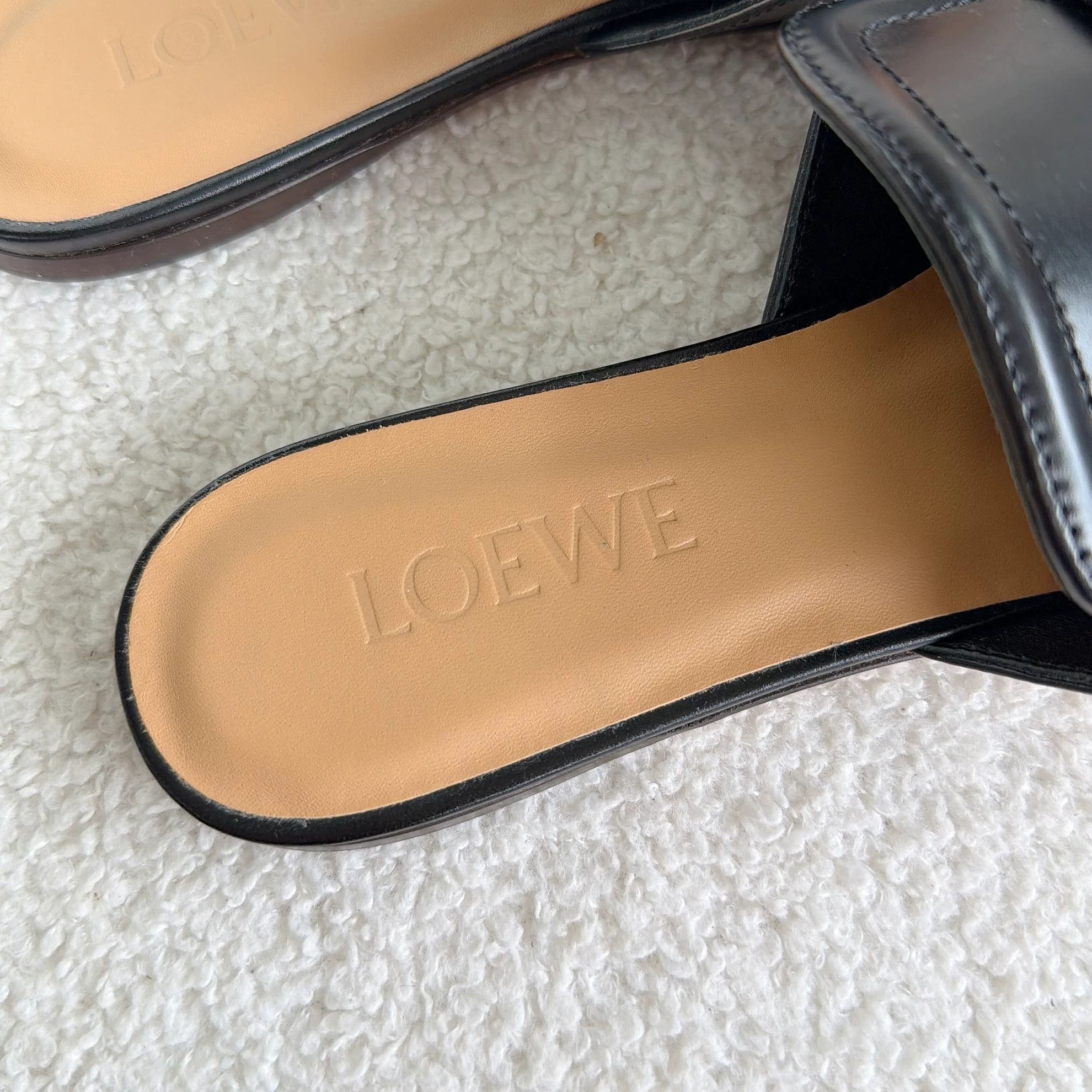 Loewe Loewe Black & Brown Mule 37 0152 Size US 6.5 / IT 36.5 - 5 Thumbnail