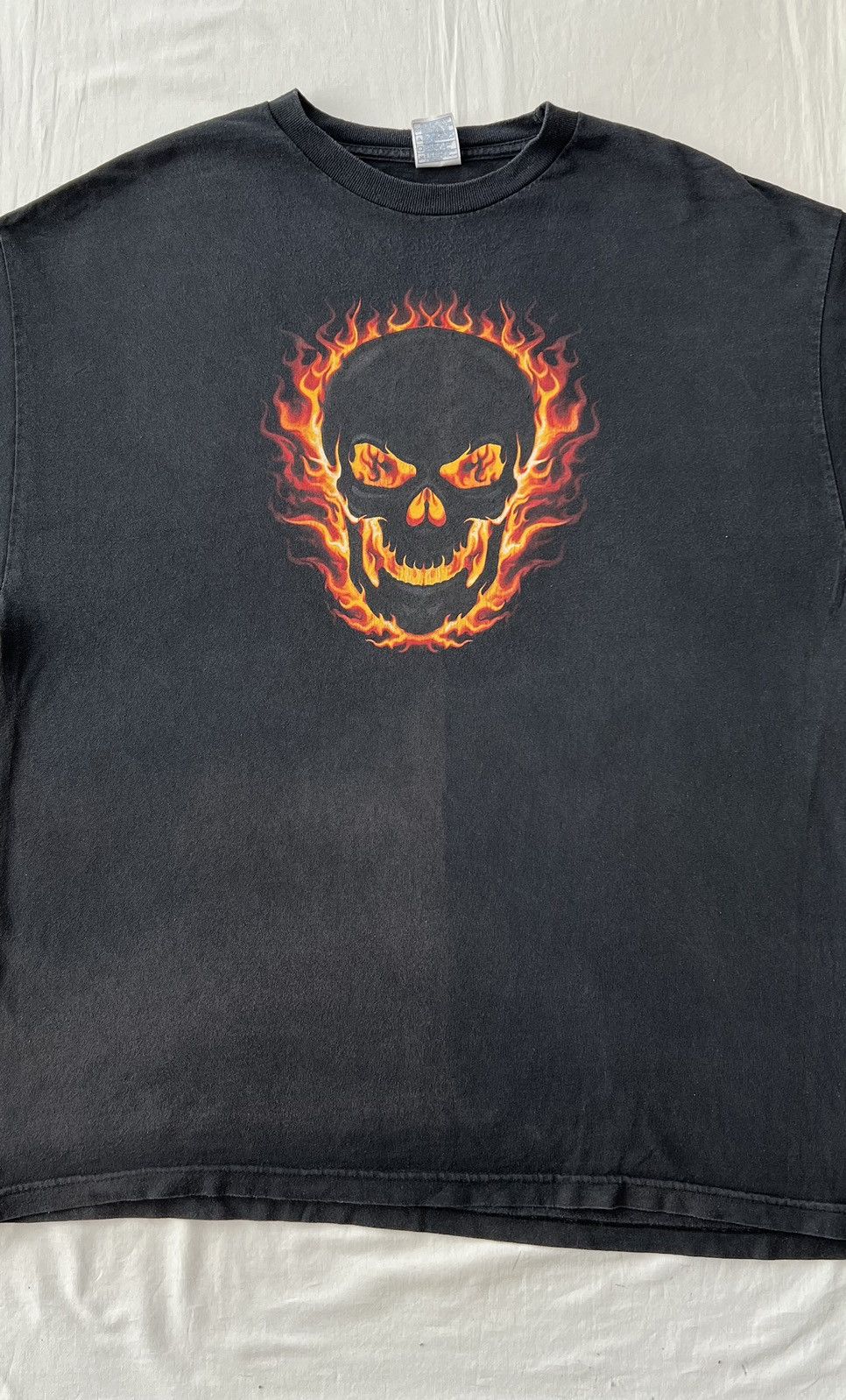 Vintage Vintage 2006 Flaming Skull Fire Ghost Rider AAA Long Sleeve Size US XXL / EU 58 / 5 - 4 Thumbnail