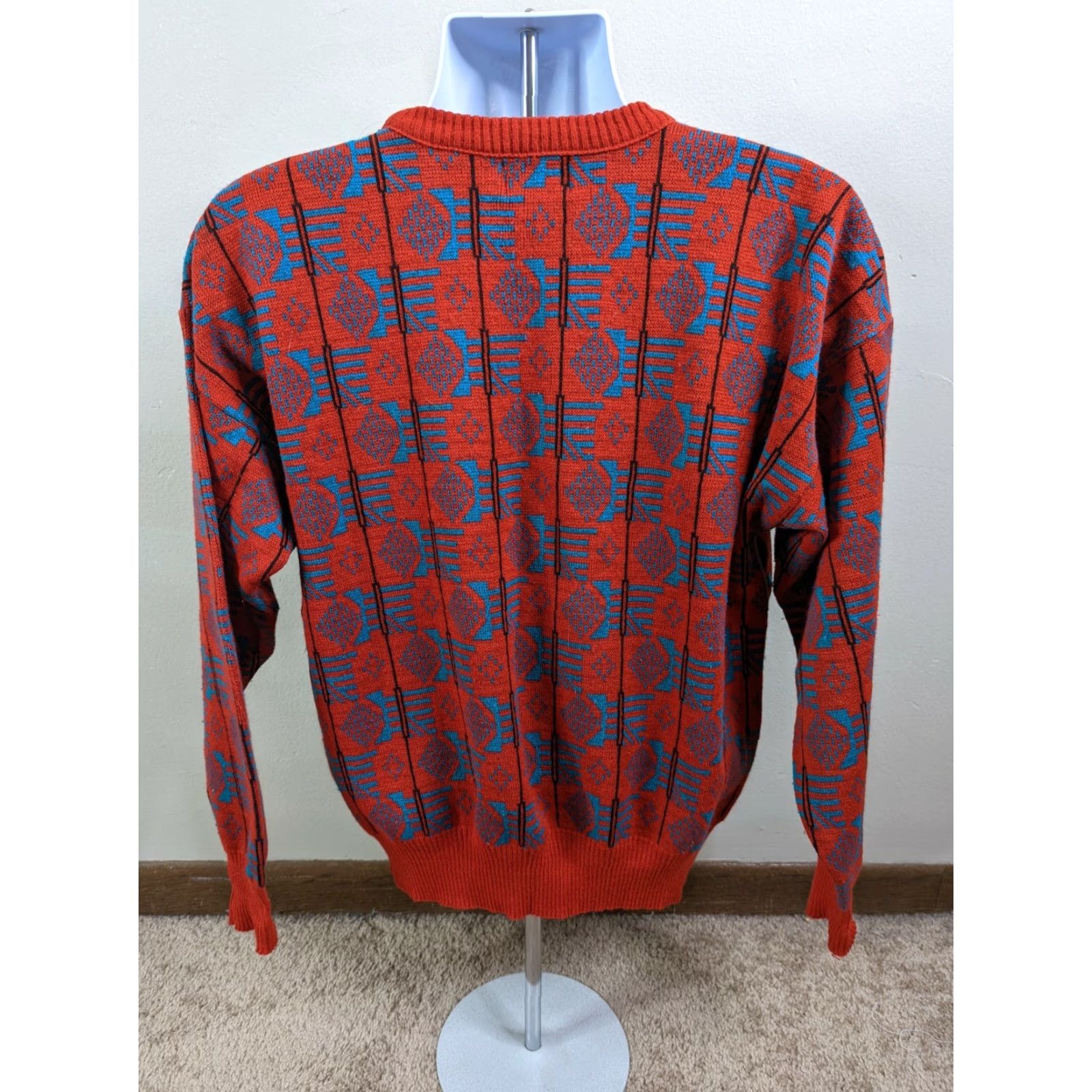 Vintage VINTAGE Aspen Ski Crewneck Sweater Geometric Cosby Biggy Men's Size Large Red 90s Ski USA Crew Neck Long Sleeve Pullover Knit Acrylic Machine Washable Size US L / EU 52-54 / 3 - 5 Thumbnail