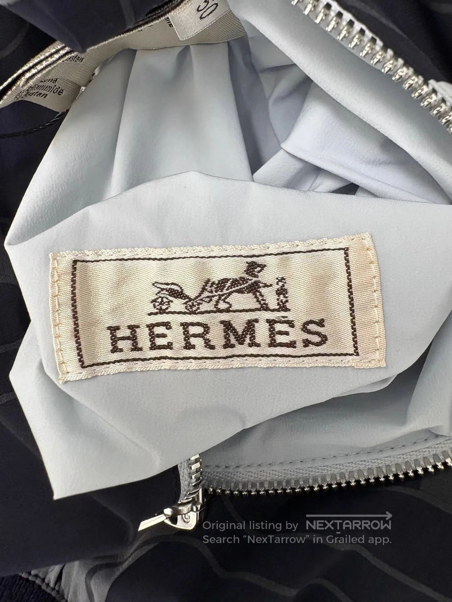 Hermes Gray Abstract Pattern Bomber Jacket Size M. Size US M / EU 48-50 / 2 - 3 Thumbnail