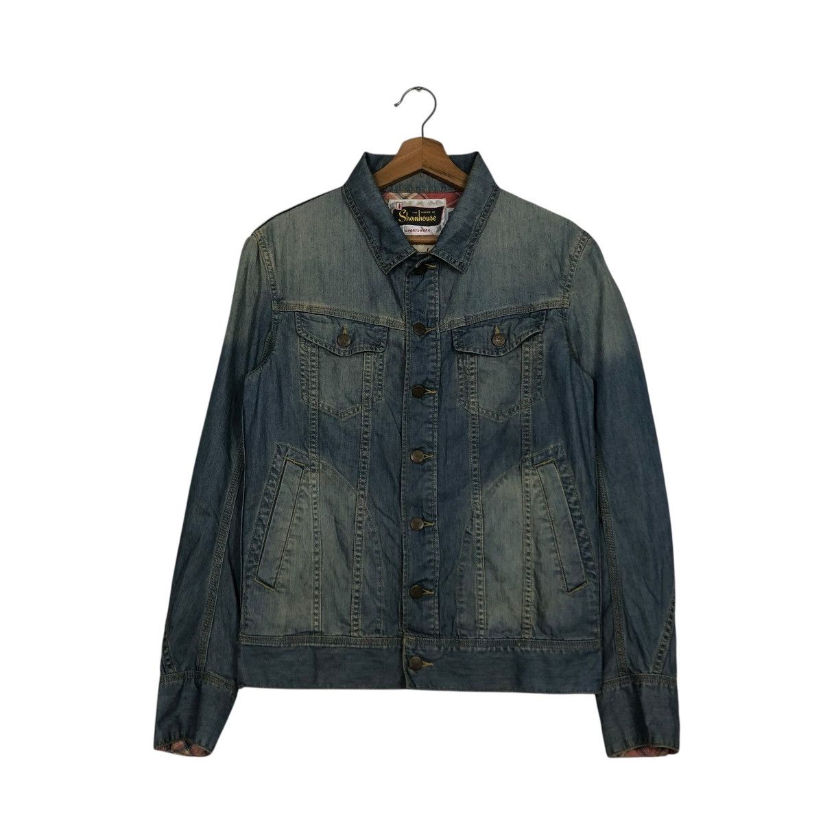 Vintage 🔥VINTAGE TRUCKER DENIM BIKER JACKET SHANHOUSE USA Size US M / EU 48-50 / 2 - 3 Thumbnail