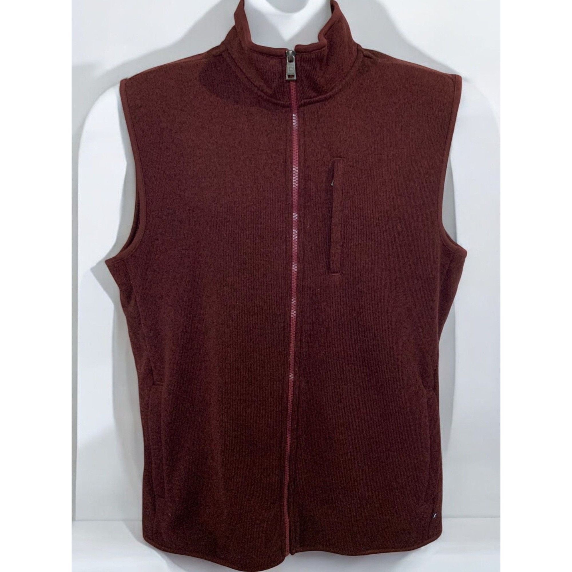Chaps Ralph Lauren Chaps Mens Burgundy Zip Fleece Lined Vest M Size US M / EU 48-50 / 2 - 6 Thumbnail
