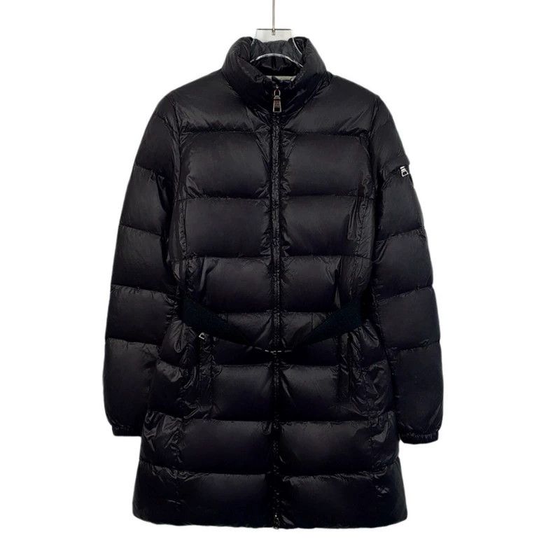 Prada Prada Size 38 Black triangle belt zipper down jacket size 3 Size US XXS / EU 40 - 1 Thumbnail