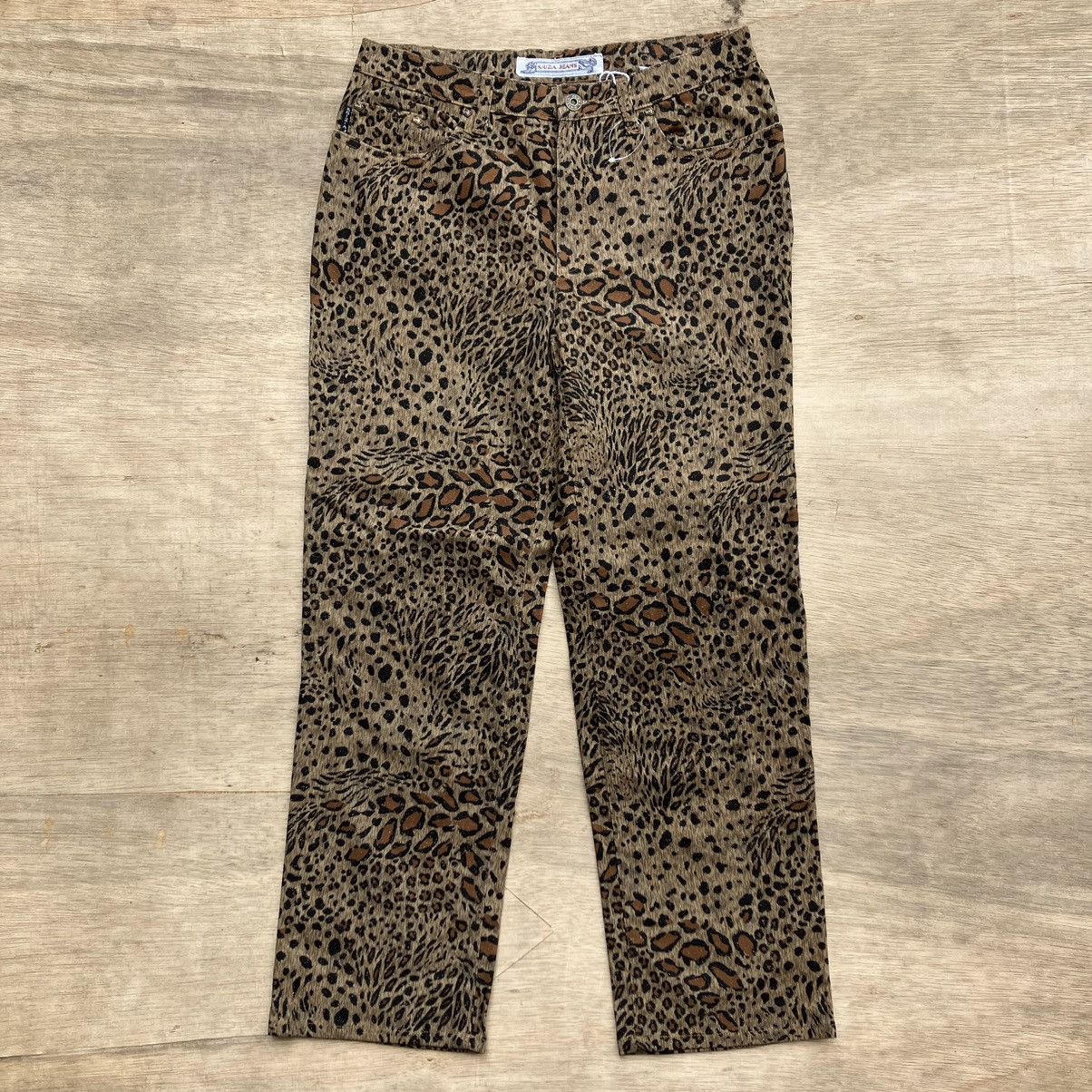 Designer × Krizia Uomo × Vintage KRIZIA JEANS CAMO TIGER STRETCH PANTS Size 31" - 1 Thumbnail