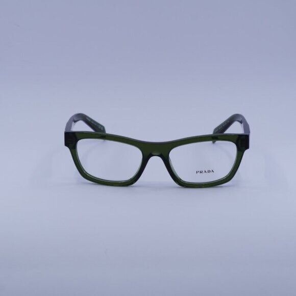 Prada Prada PRB01V 19Z1O1 Eyeglasses Transparent Bottle Green 54mm Size ONE SIZE - 3 Thumbnail