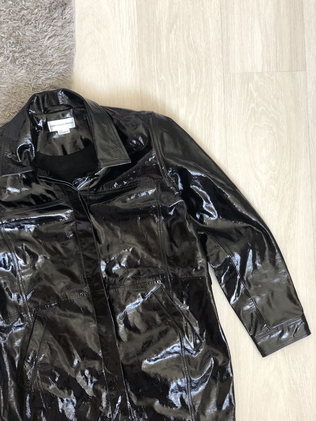 Designer × Miss Sixty Elizabeth Sulcer x Miss Sixty Leather Coat Trench Size S / US 4 / IT 40 - 3 Thumbnail