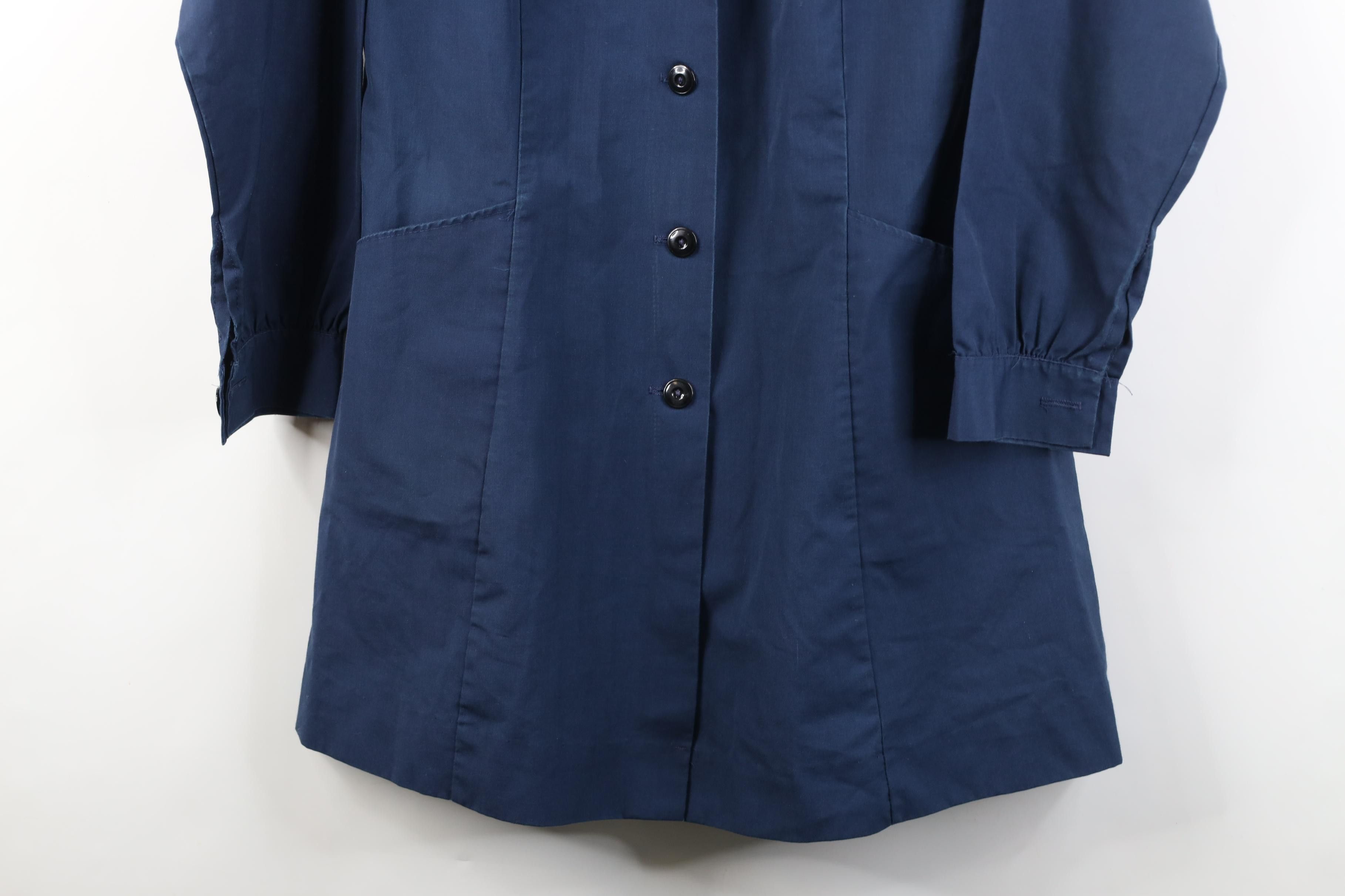 Vintage Vintage 60s Nurse Medical Button Lab Coat Jacket Blue USA Size M / US 6-8 / IT 42-44 - 3 Thumbnail