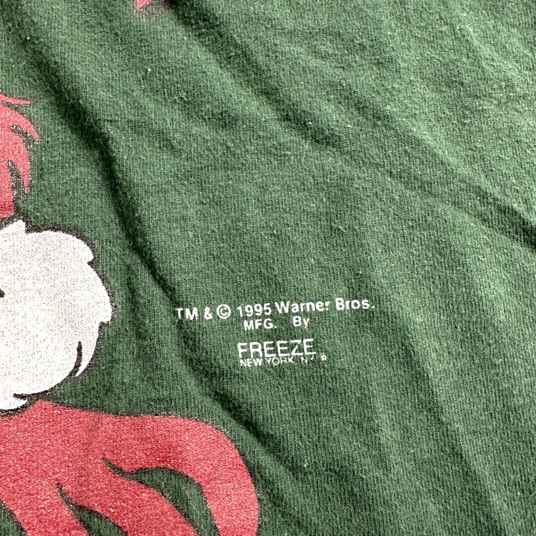Vintage VINTAGE Looney Tunes Taz T-Shirt Manian Devil Christmas Naughty Nice 90s 1995 Shirt Mens L Green Size US L / EU 52-54 / 3 - 3 Thumbnail