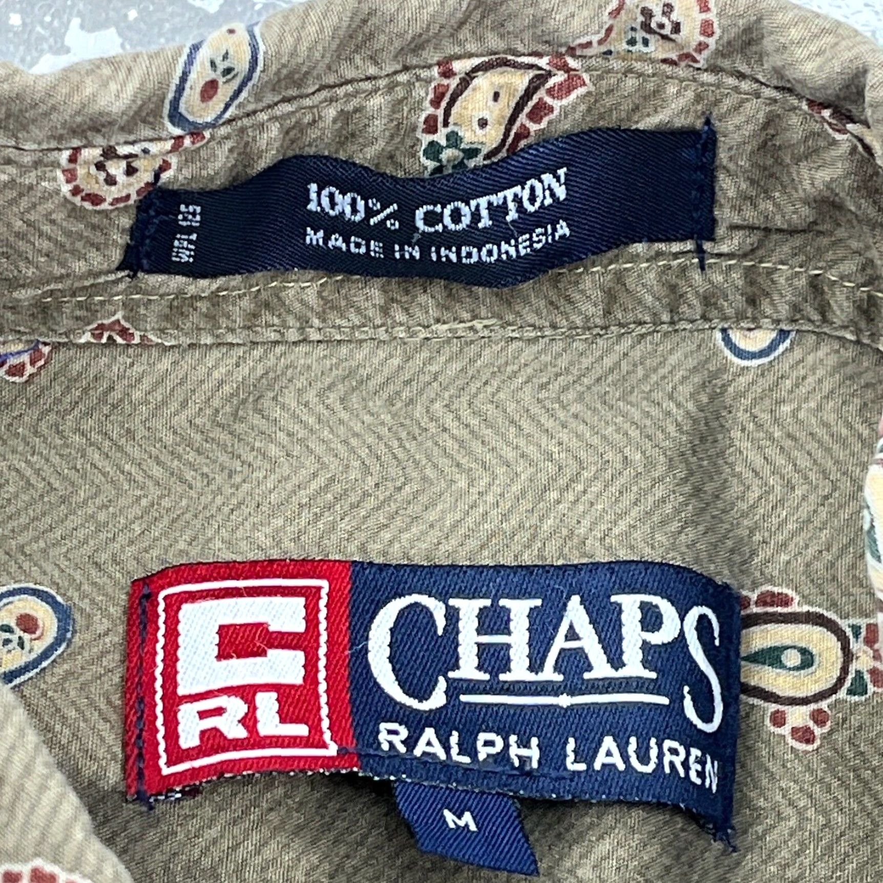 Chaps Vintage Chaps Ralph Lauren Men's Short Sleeve Button-Up Shirt Brown 90s Western Casual Size US M / EU 48-50 / 2 - 5 Thumbnail