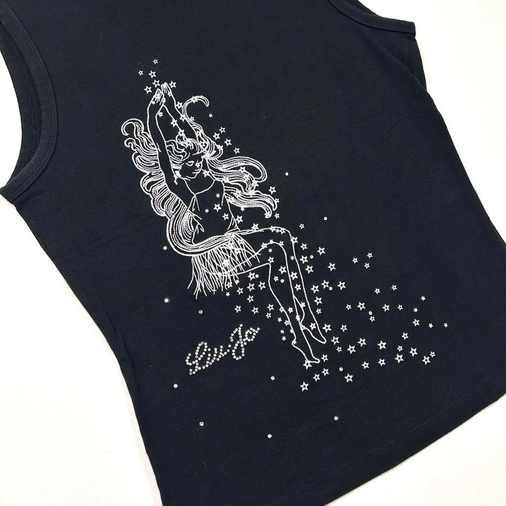 Liu Jo y2k euro black turtleneck tank top with fairy Size S / US 4 / IT 40 - 2 Thumbnail